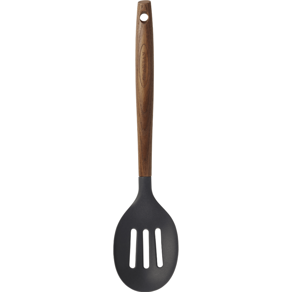 SCANPAN Carbonised Ash 31cm Slotted Spoon - Simmer and Slice