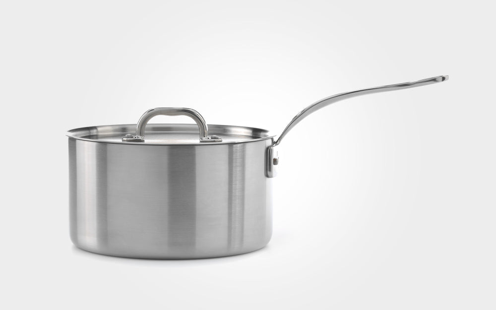 Samuel Groves 20cm stainless steel 3-ply saucepan, with lid