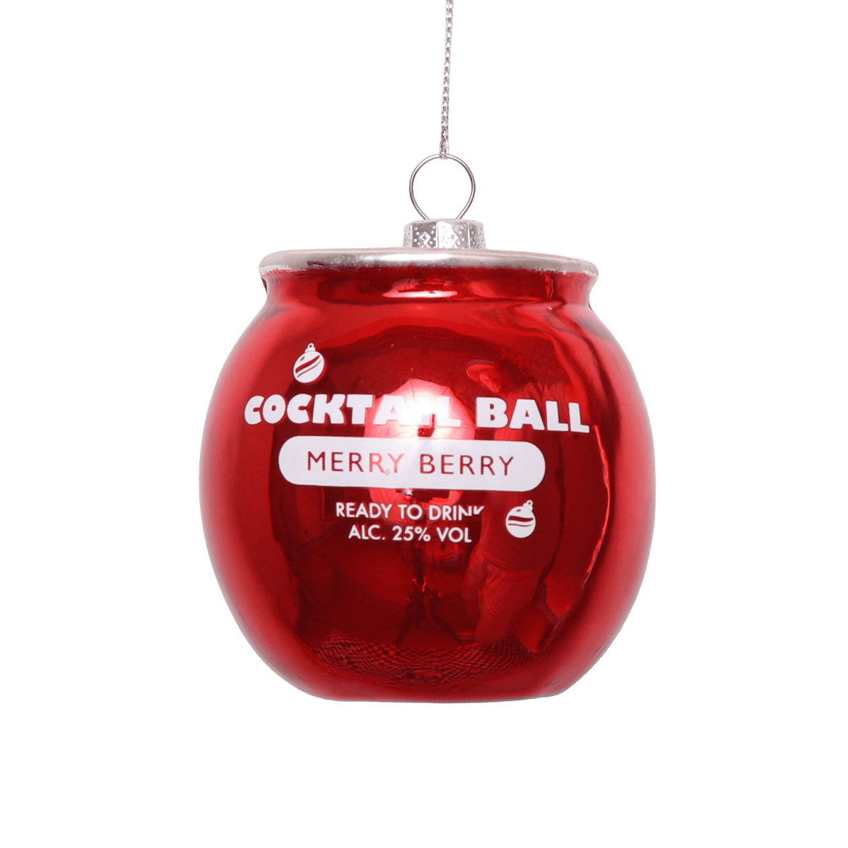 Studio THIE Cocktail Ball Merry Berry Glass Christmas Decoration - Simmer and Slice
