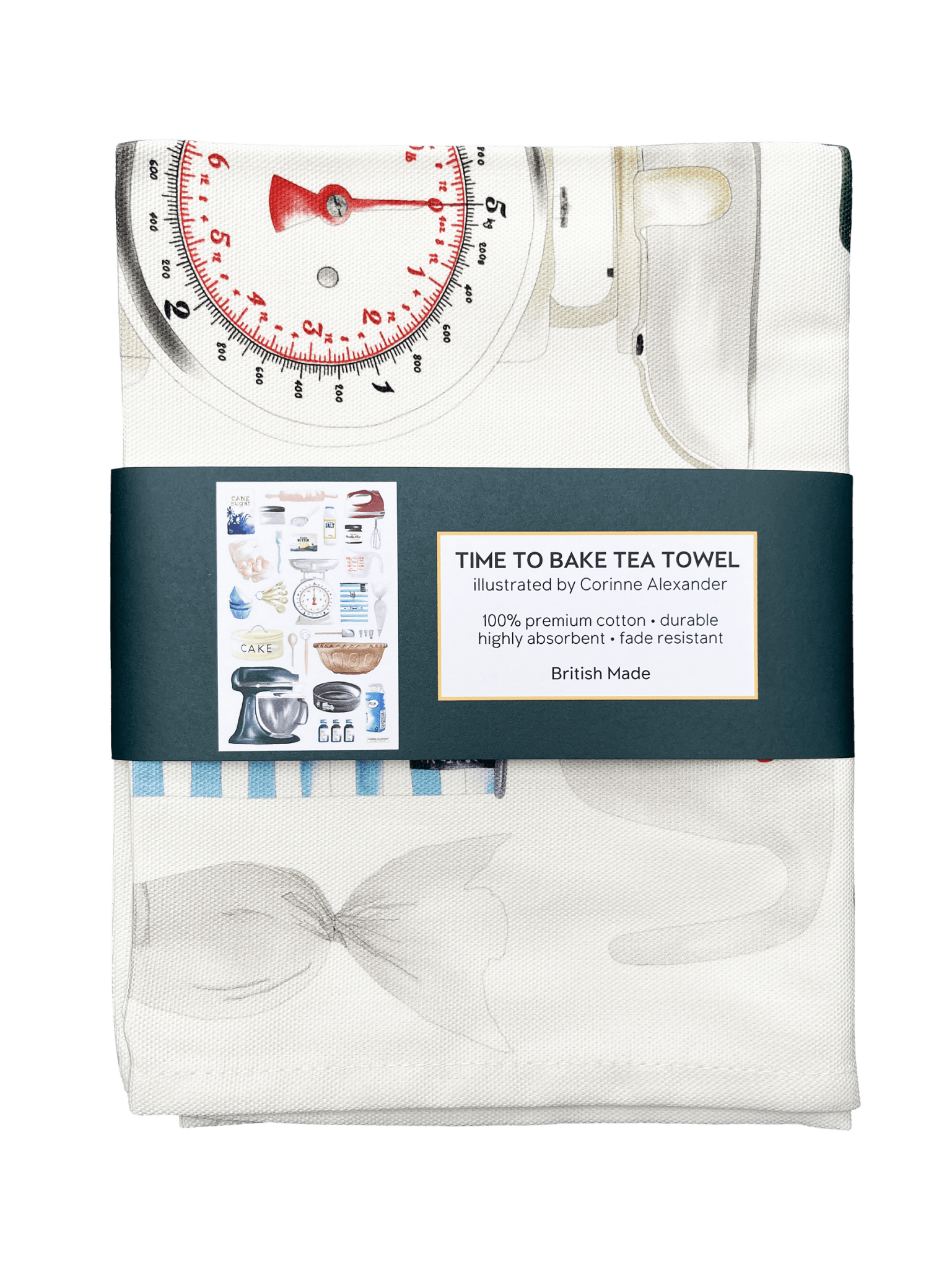 Time to Bake Tea Towel - British Made - Baking - Cotton - Simmer and Slice