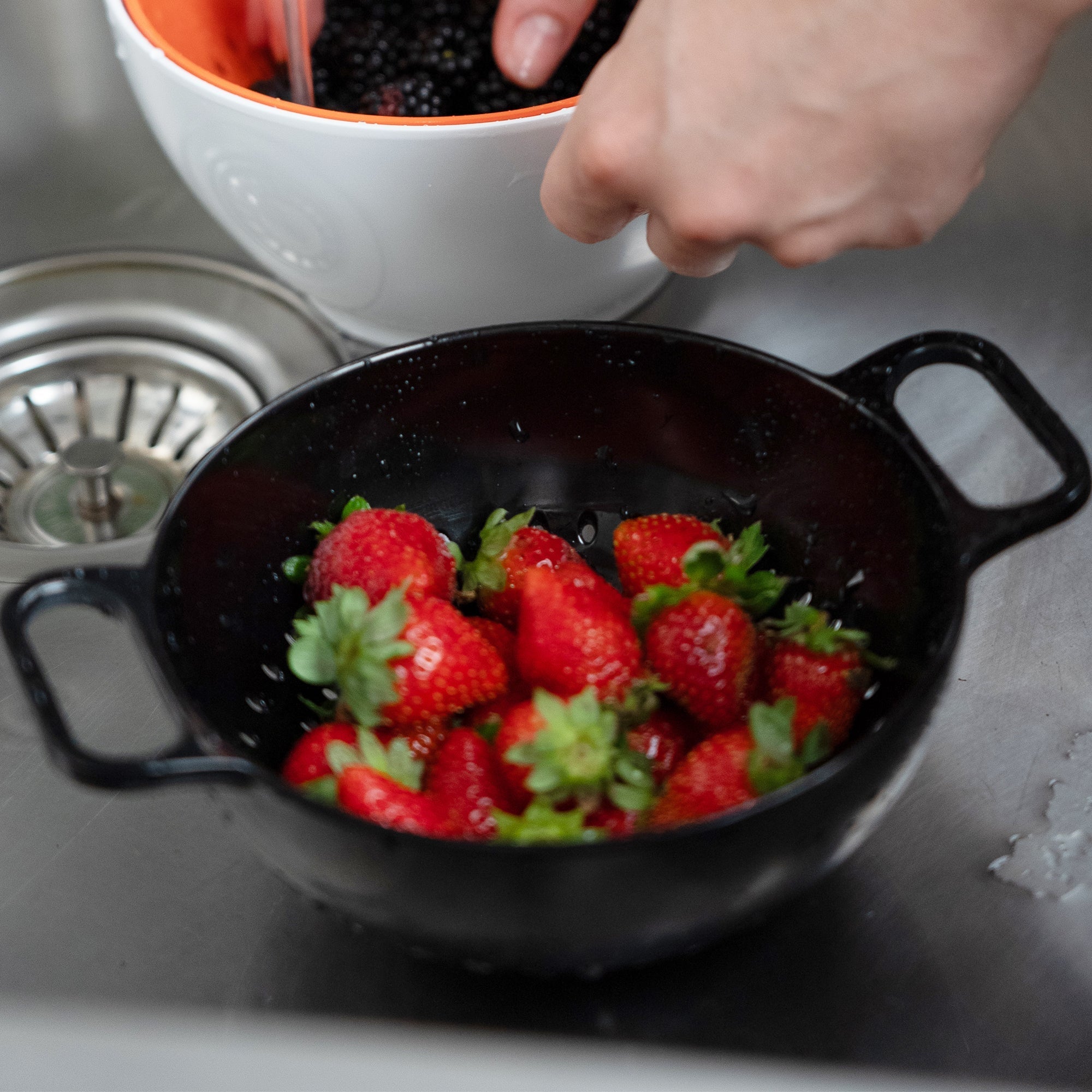 Trebonn Helm Small Colander - Black - Simmer and Slice