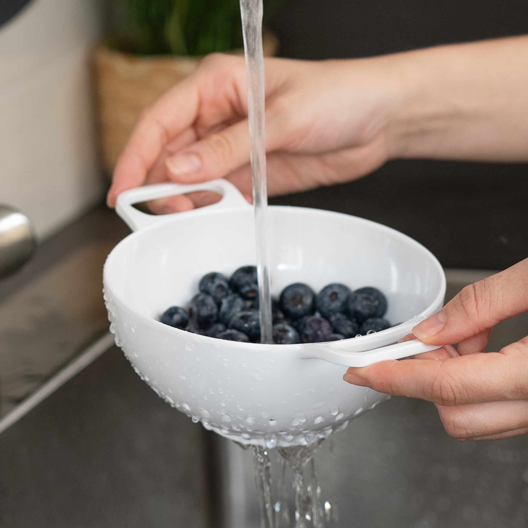 Trebonn Helm Small Colander - White - Simmer and Slice