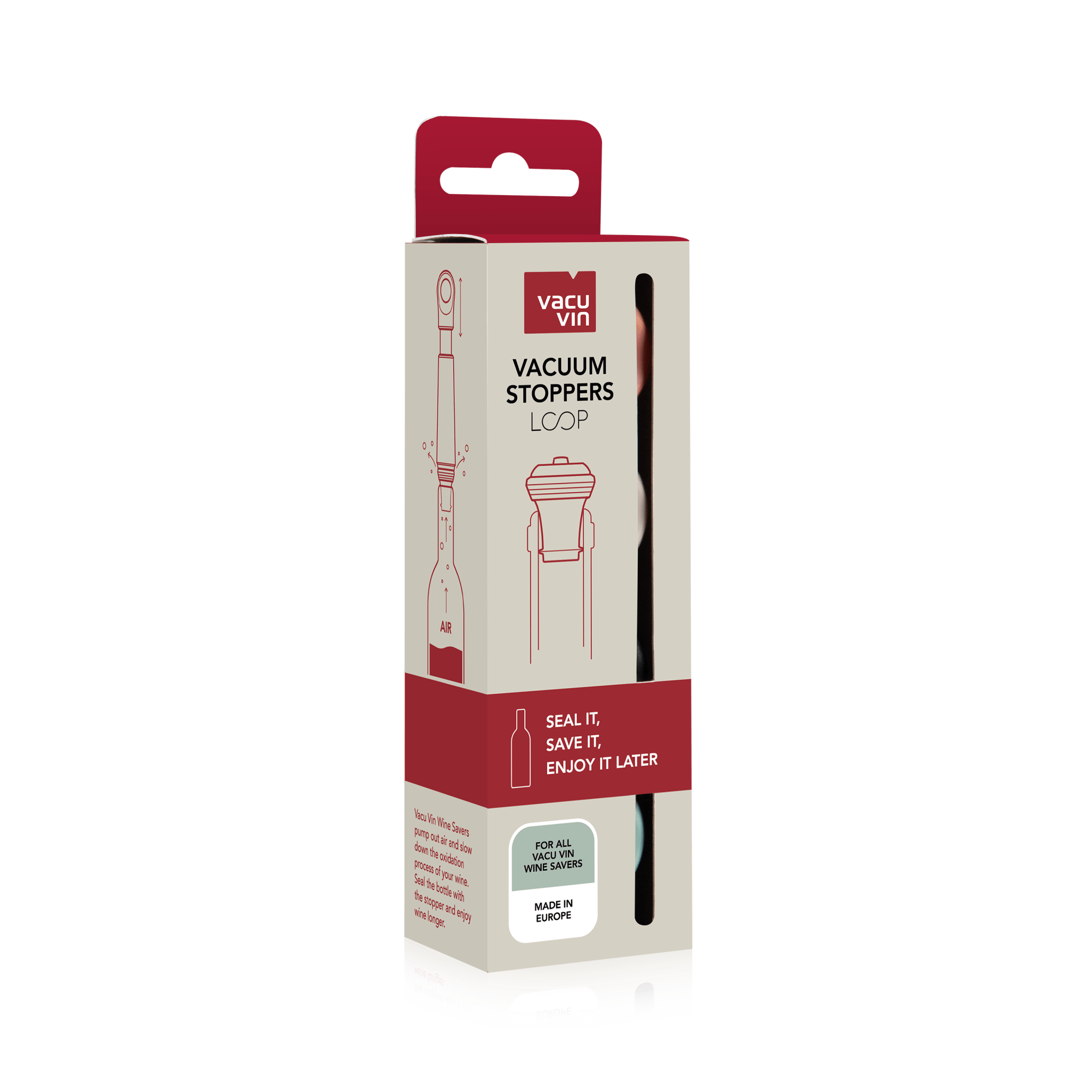 Vacu Vin Loop 4pc Wine Stopper Set - Simmer and Slice