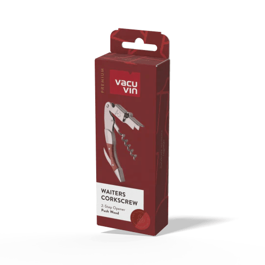 Vacu Vin Push Waiter's Corkscrew - Wood - Simmer and Slice