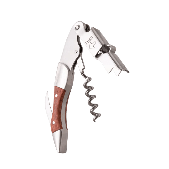 Vacu Vin Push Waiter's Corkscrew - Wood - Simmer and Slice