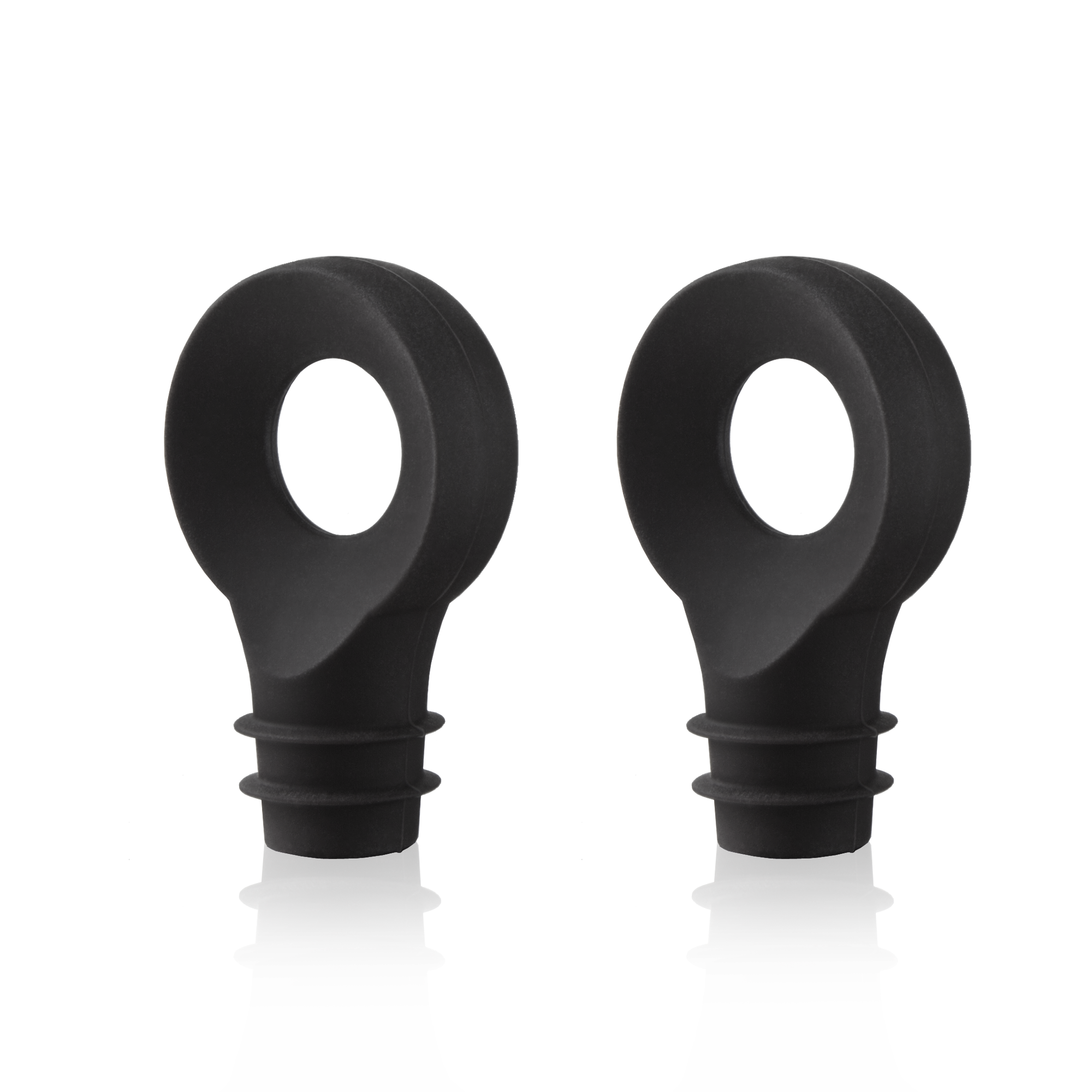 Vacu Vin Wine Stopper Black - Set of 2