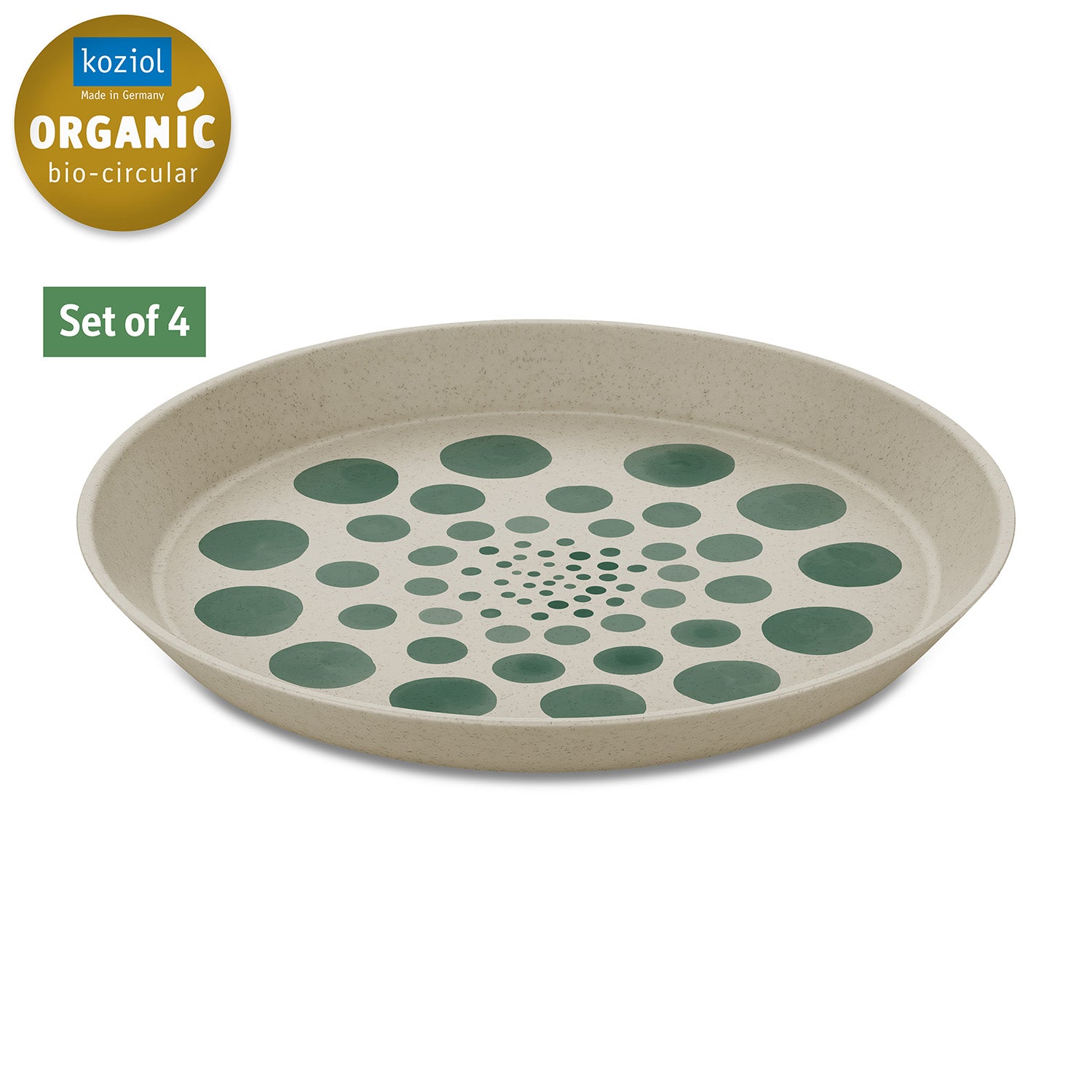 Koziol Connect Plate 205mm 4pc Set - Monstera