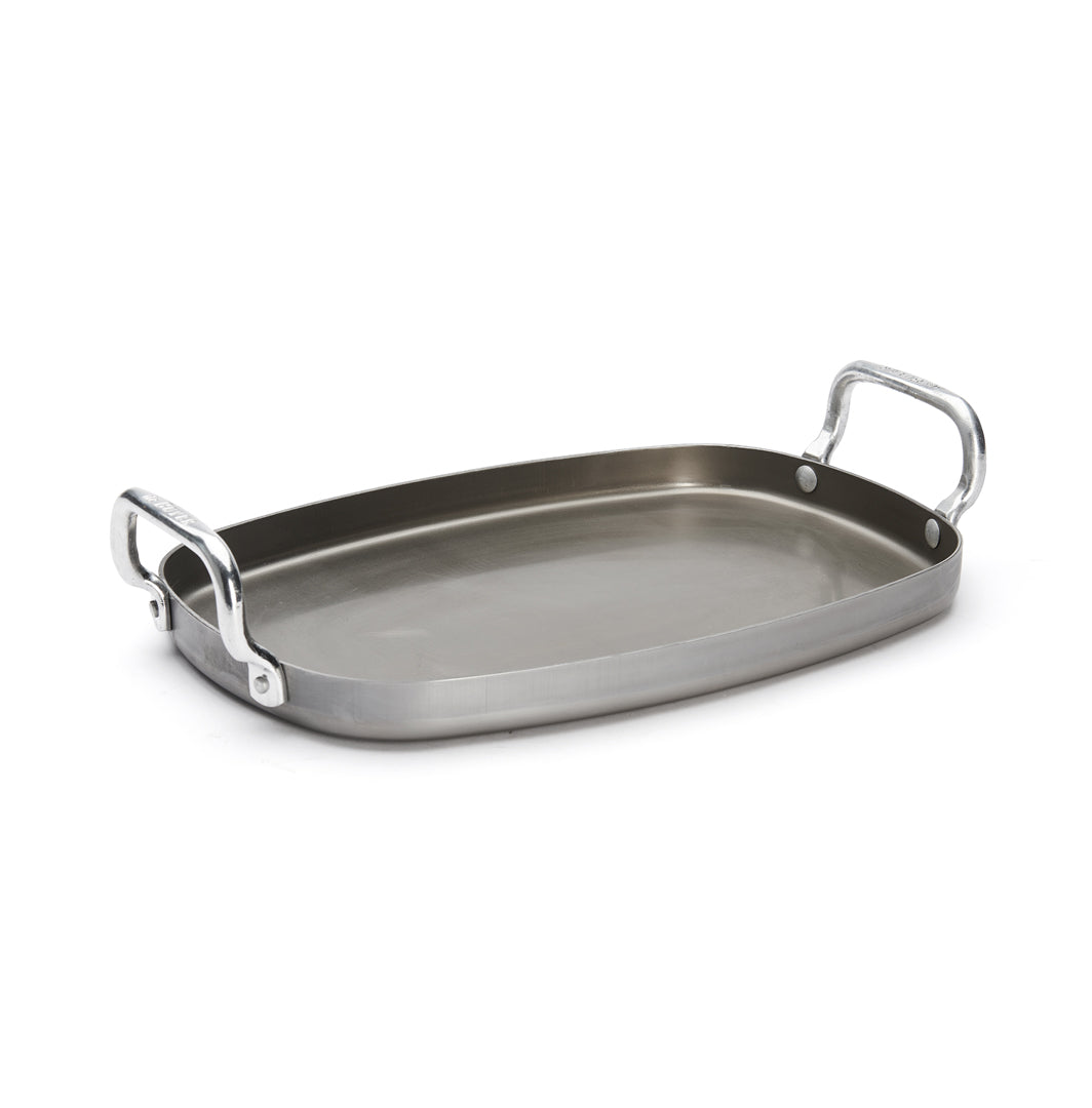 De Buyer Mineral B 38cm Rectangular Plancha Pan