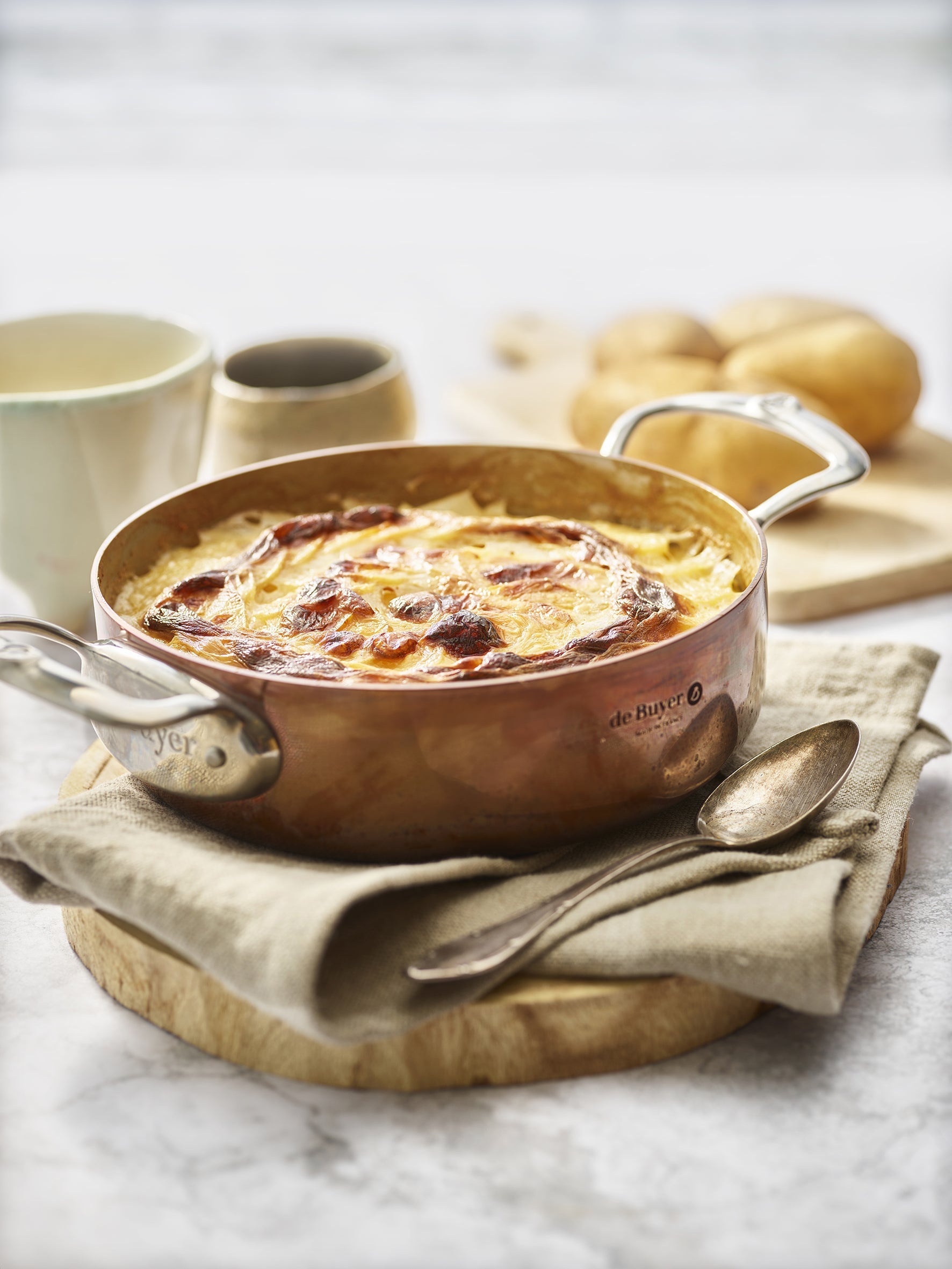 De Buyer Prima Matera 20cm Saute Pan with Lid | Steel Handle