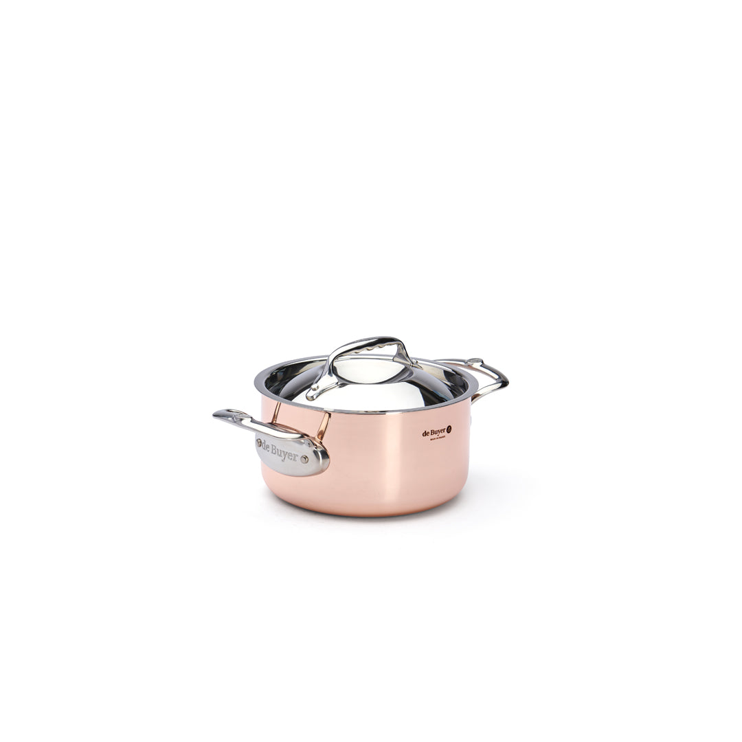 De Buyer Prima Matera 16cm Stewpan with Lid | Steel Handle