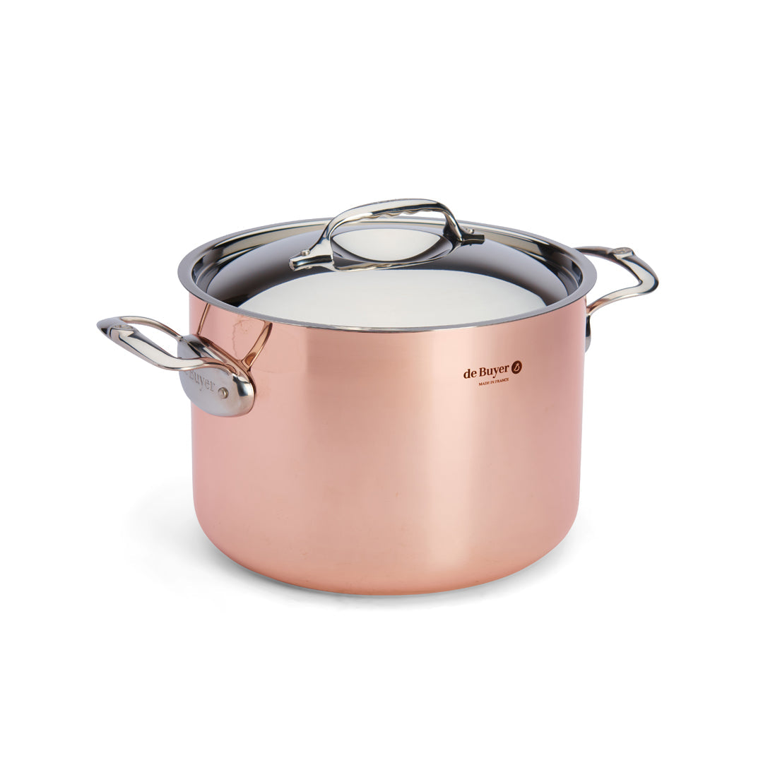 De Buyer Prima Matera 24cm High Stewpan with Lid | Steel Handle