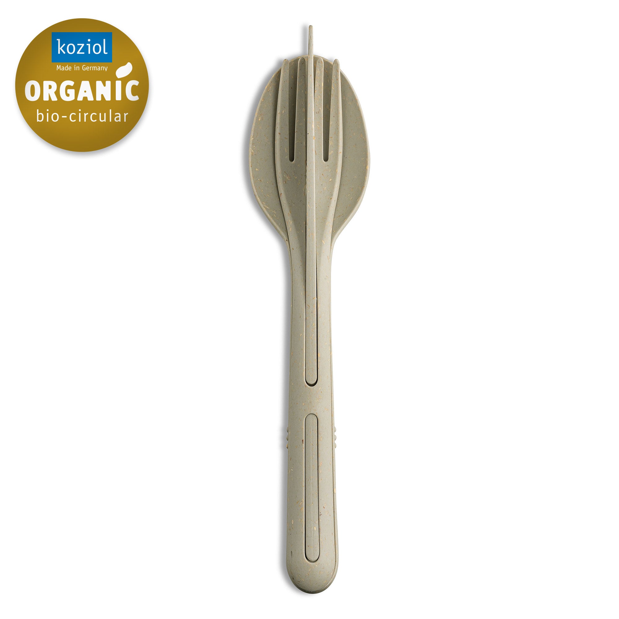 Koziol Klikk Cutlery 3pc Set - Nature Desert Sand