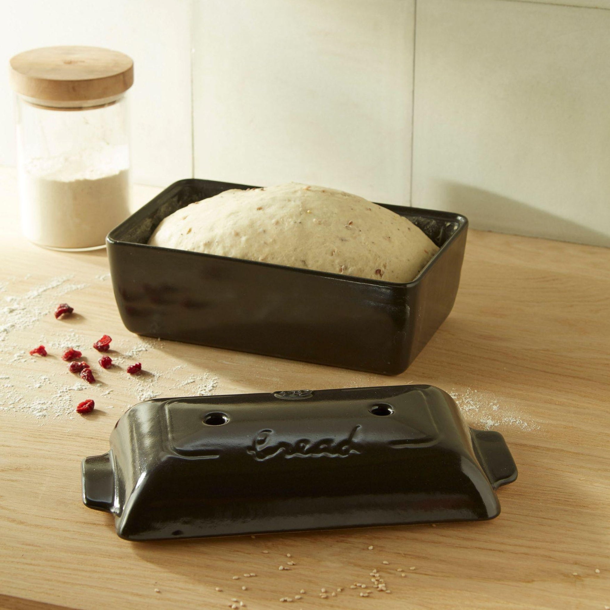 Emile Henry Bread Loaf Baker Charcoal 28cm x 13cm