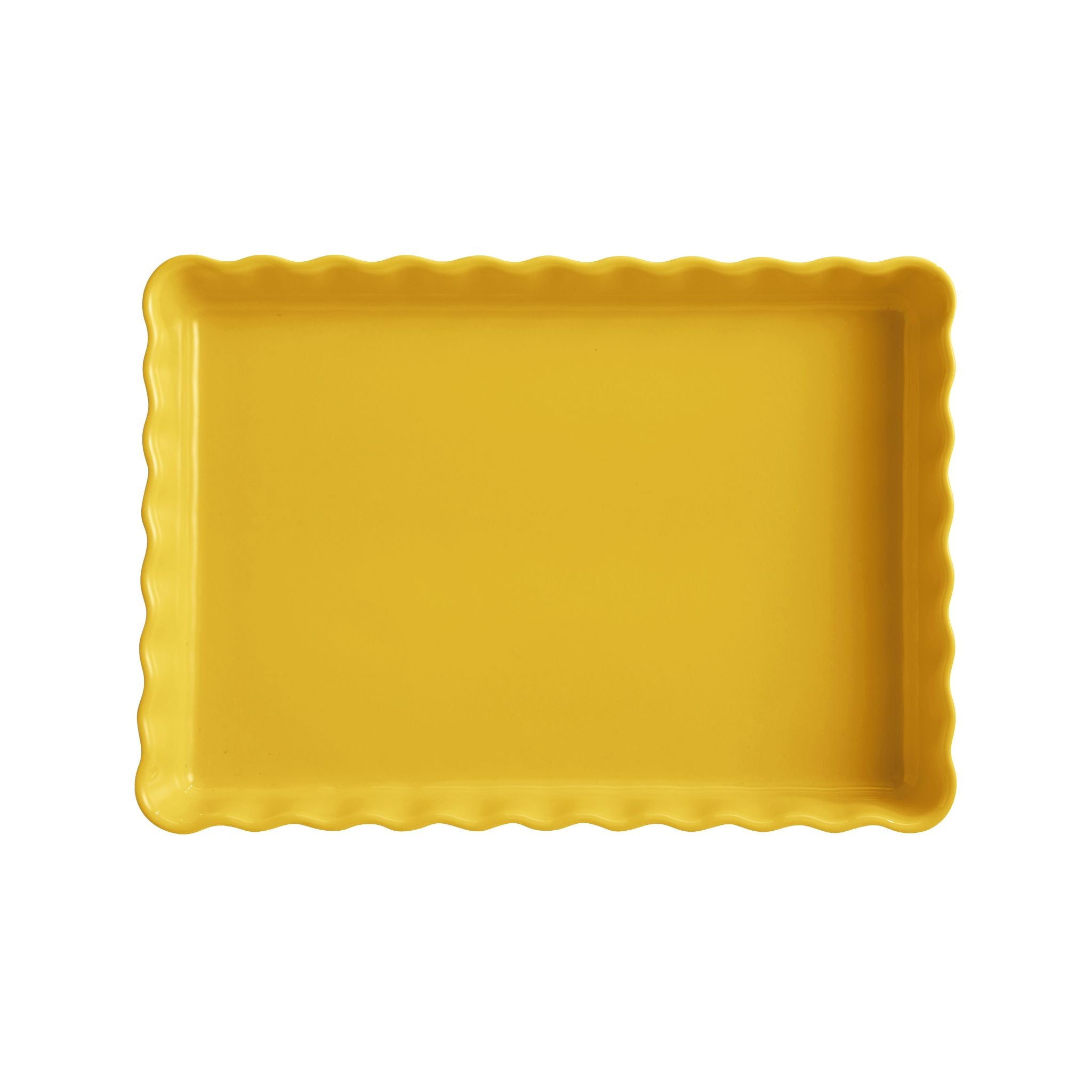 Emile Henry Deep Rectangular Tart Dish Provence Yellow
