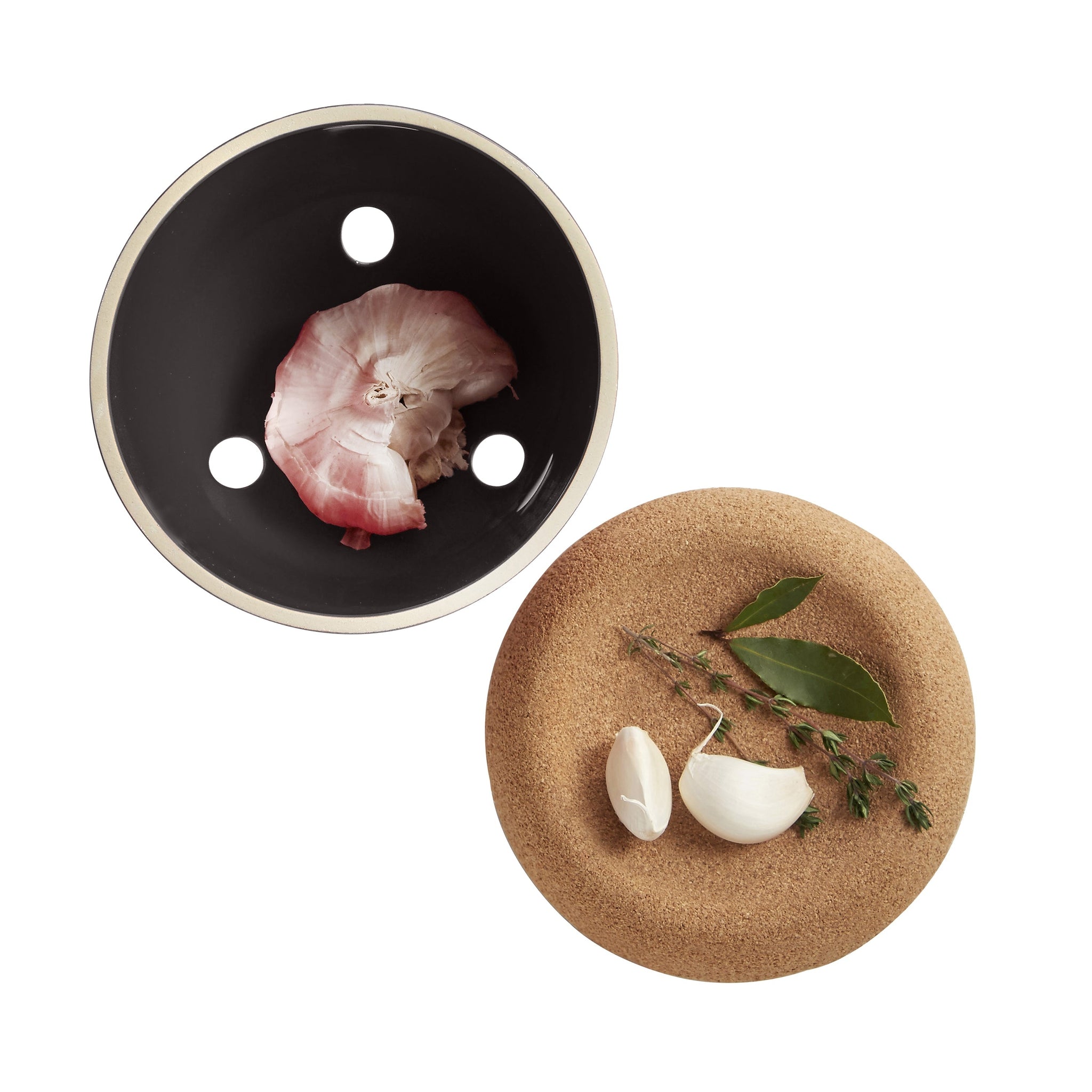 Emile Henry Garlic Pot Black Truffle