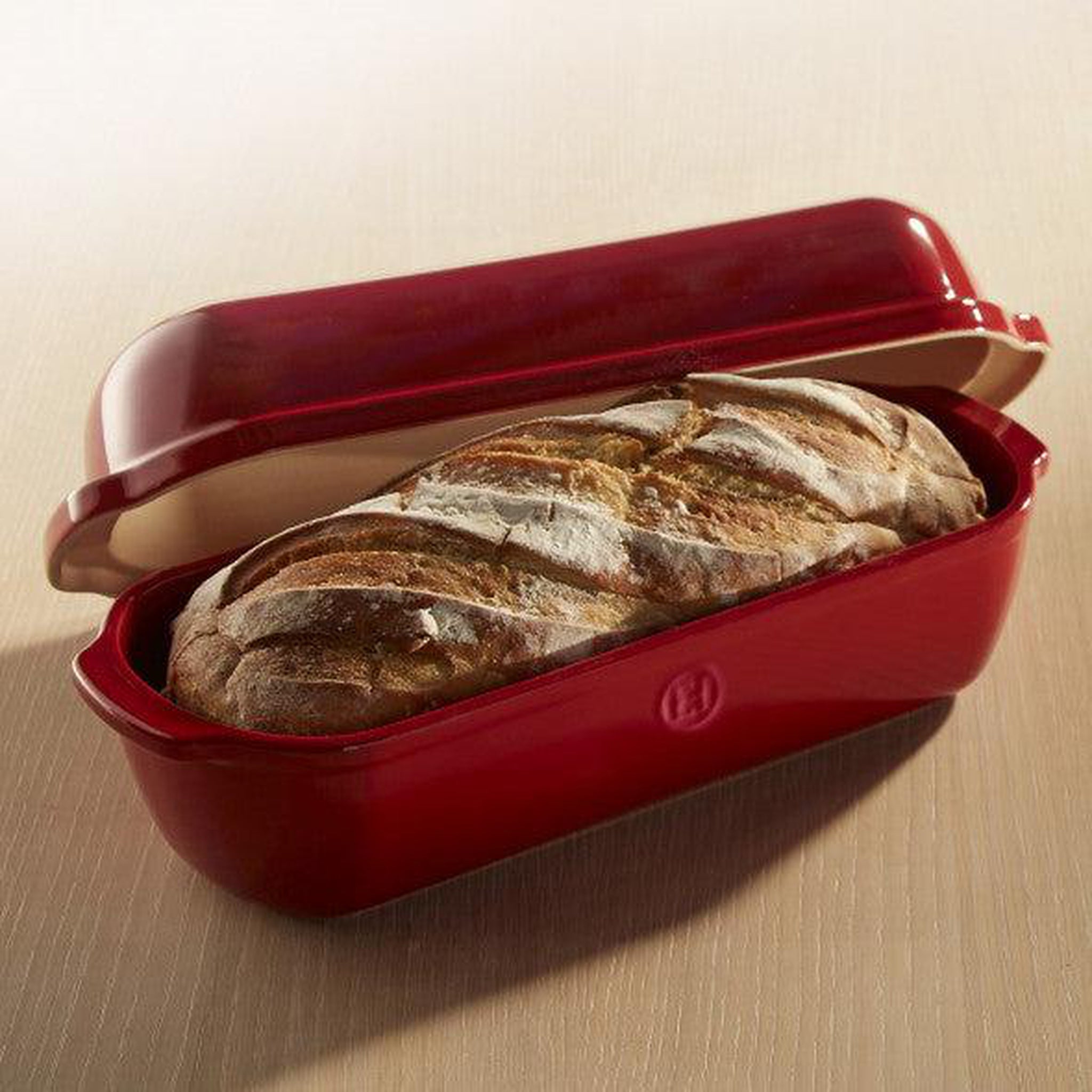Emile Henry Large Bread Loaf Baker Burgundy 39cm x 16.5cm