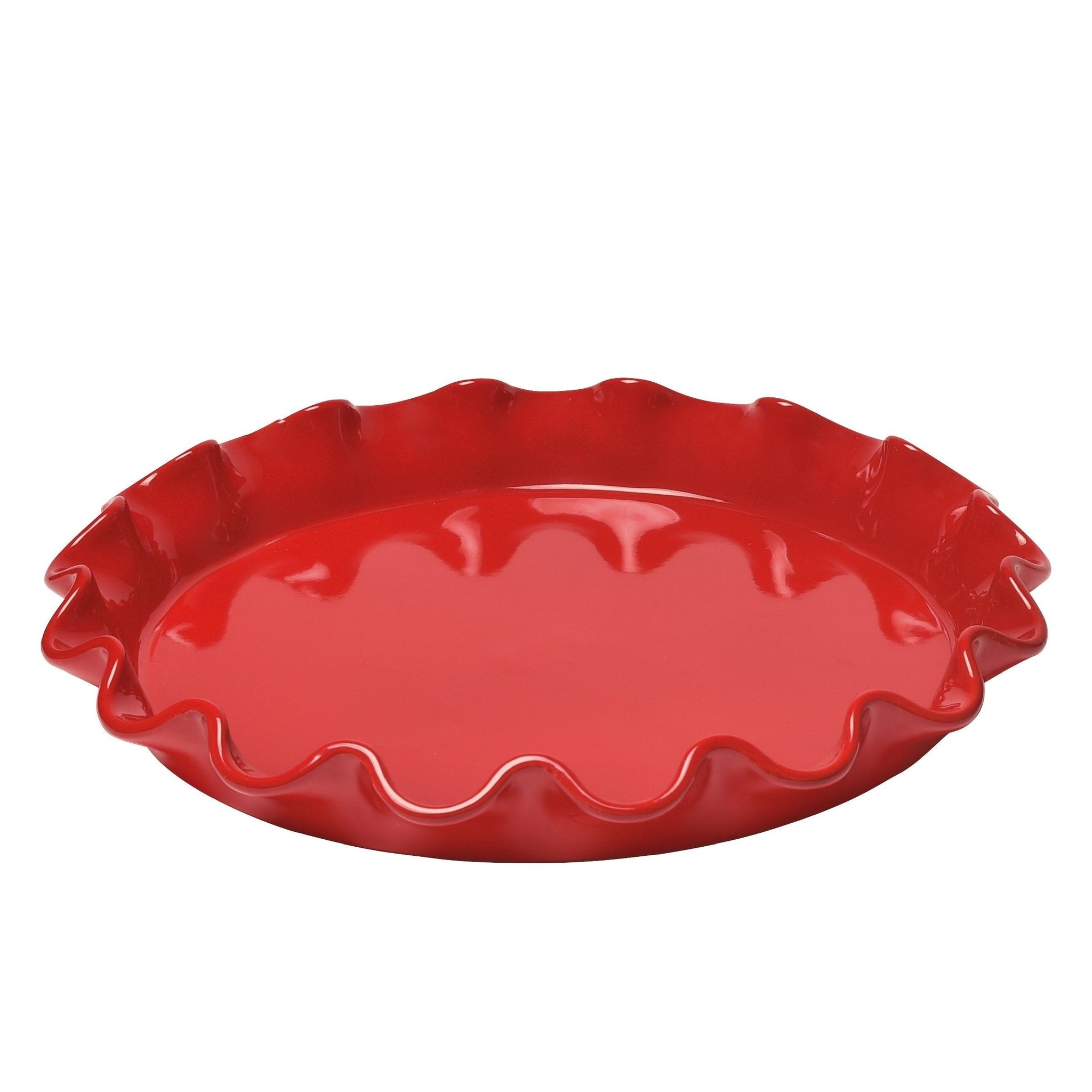 Emile Henry Ruffled tart dish Burgundy 33cm dia.