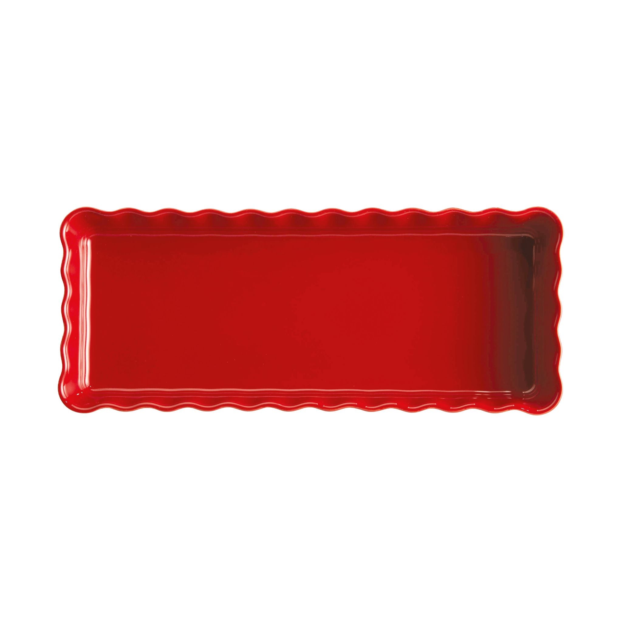 Emile Henry Slim Rectangular Tart Dish Burgundy