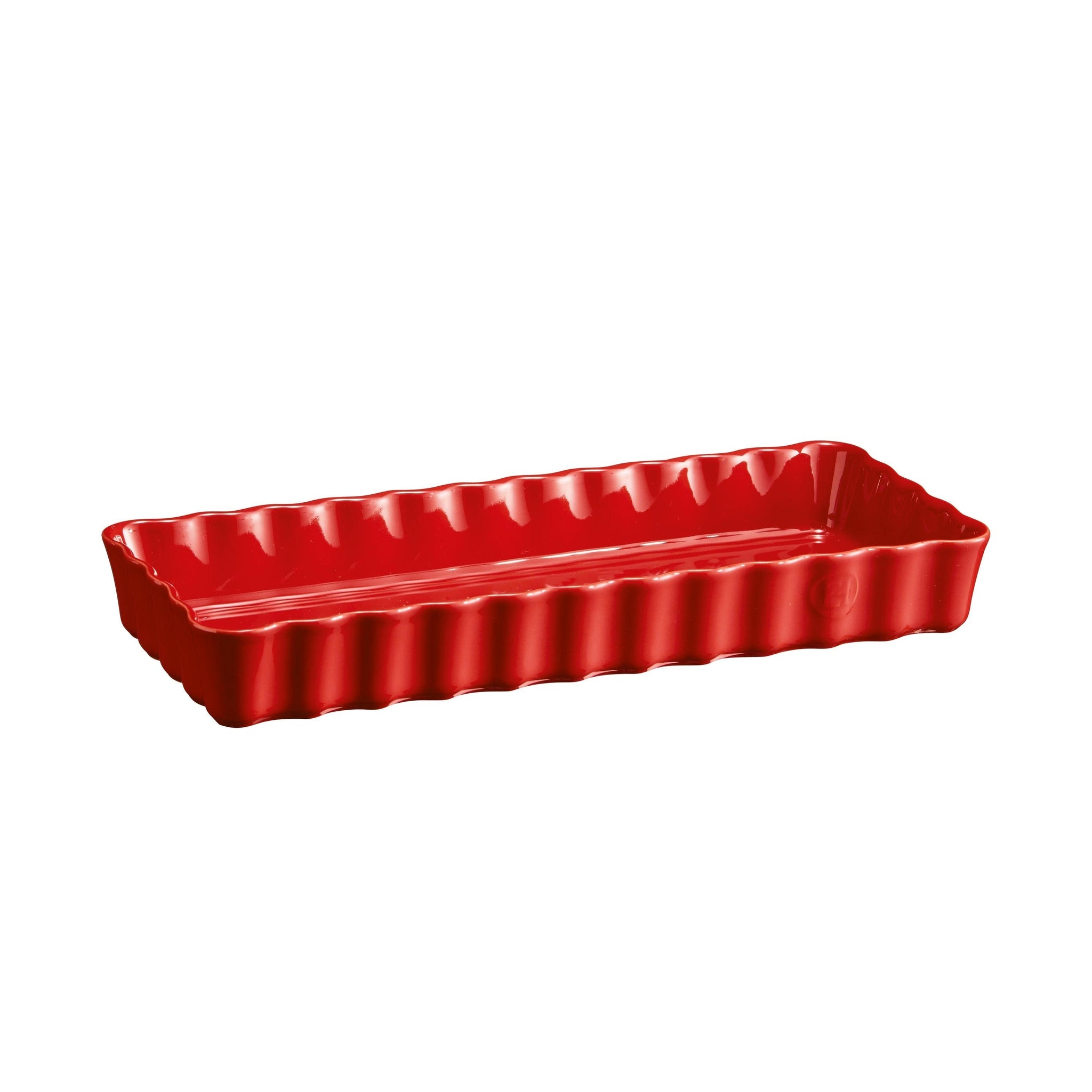 Emile Henry Slim Rectangular Tart Dish Burgundy