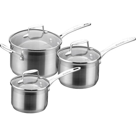 SCANPAN Impact 3pc Saucepan Set - 16cm, 18cm, 20cm