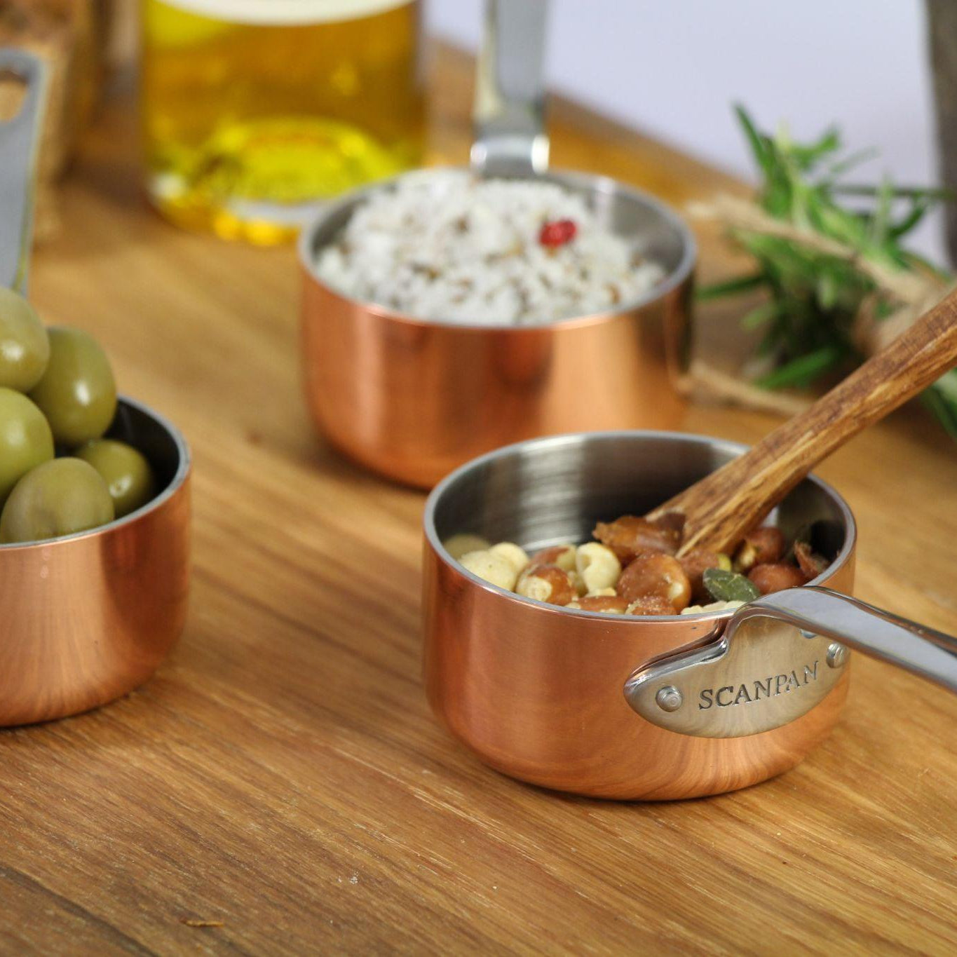 Scanpan Maitre D Copper Mini Saucepan Set