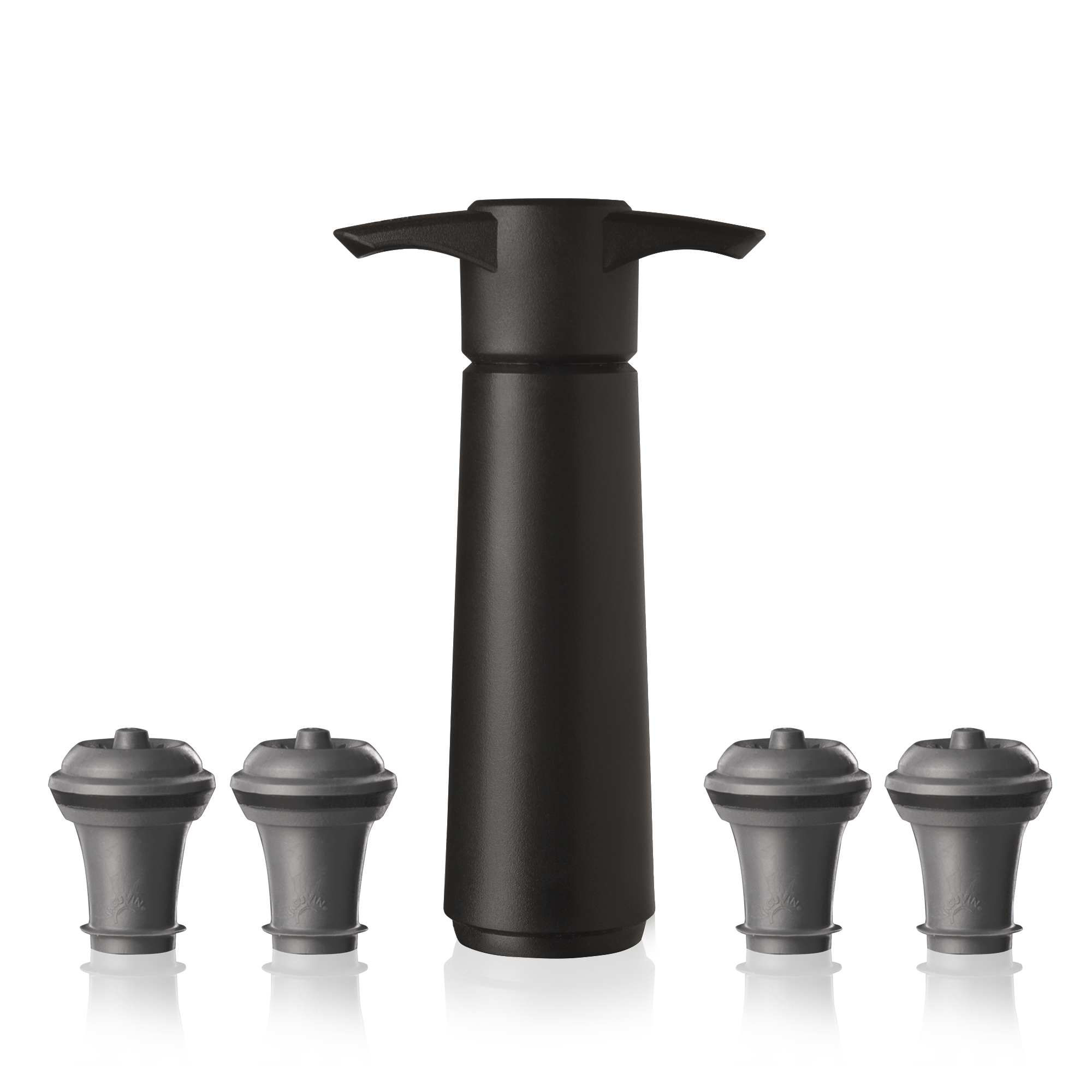 Vacu Vin Wine Saver Black | 4 Stoppers