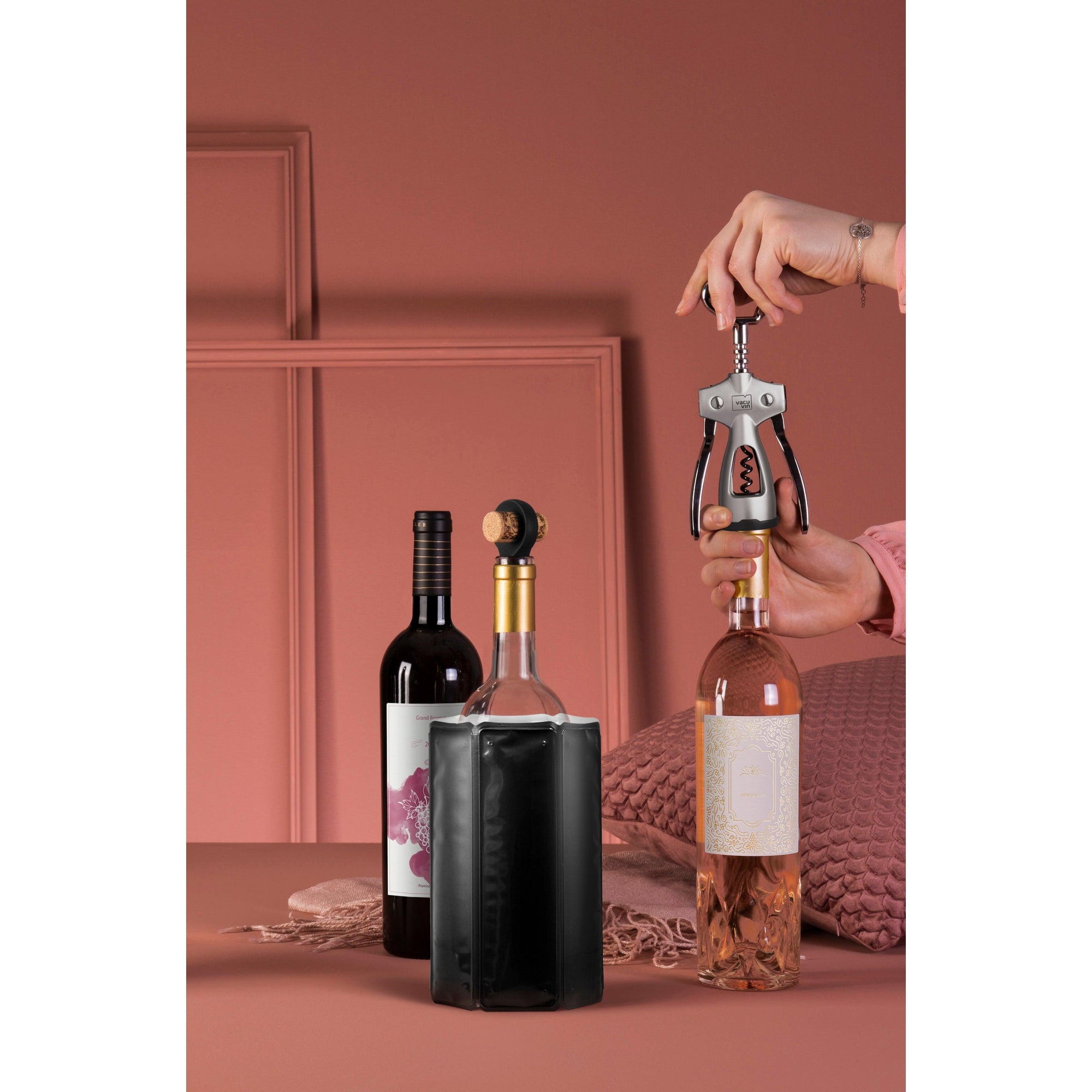 Vacu Vin Winged Corkscrew - Silver