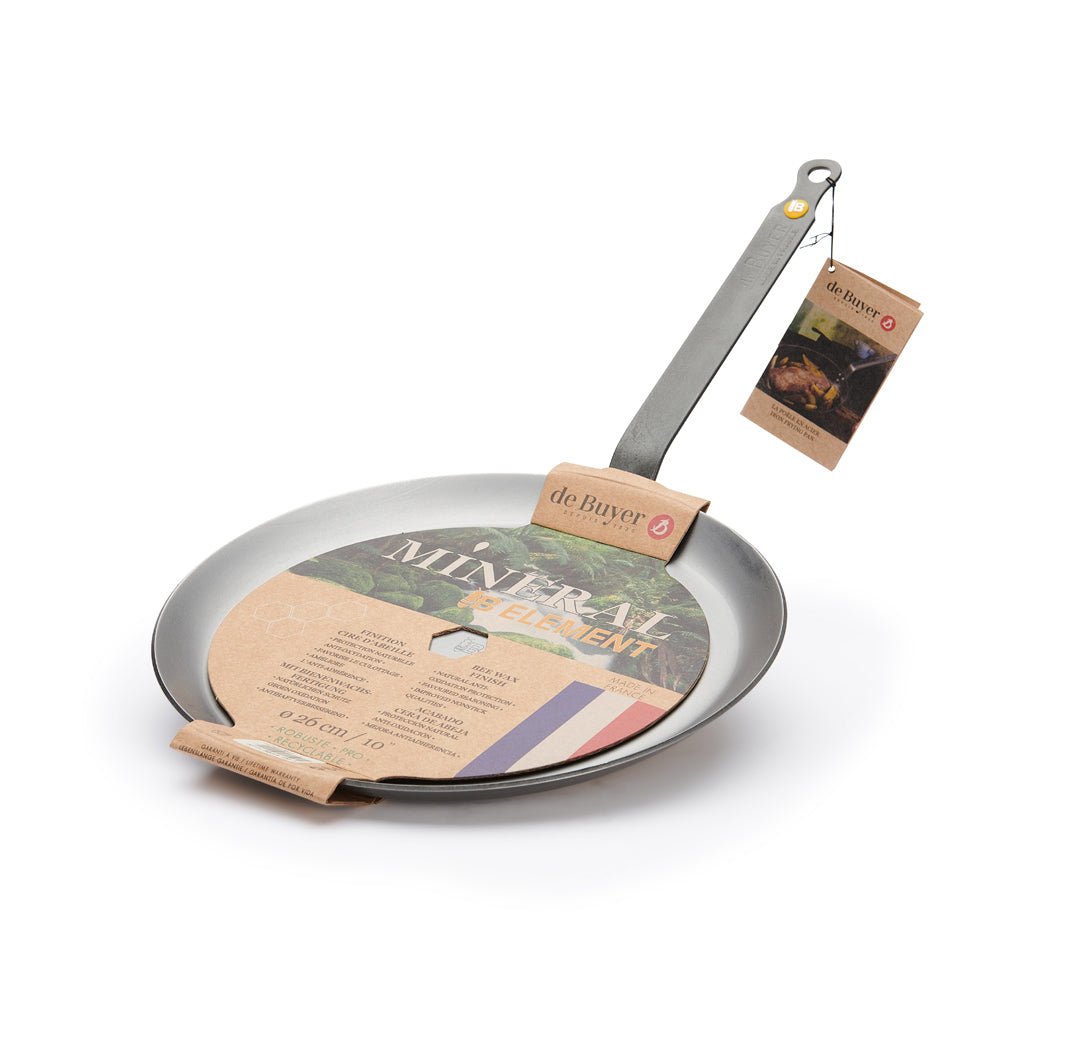 De Buyer Mineral B 26cm Crepe Pan - Simmer and Slice