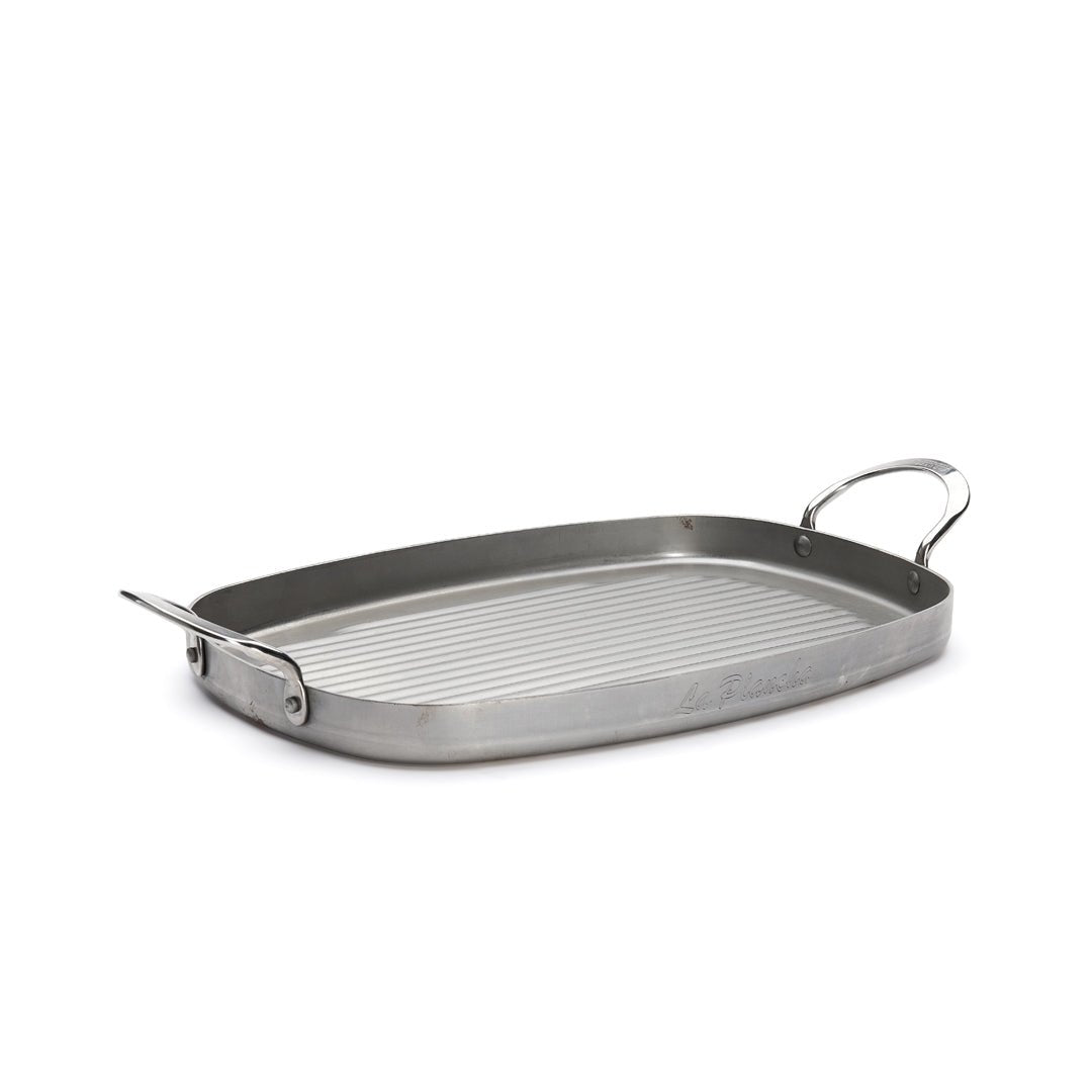 De Buyer Mineral B 38cm Rectangular Grill Pan - Simmer and Slice