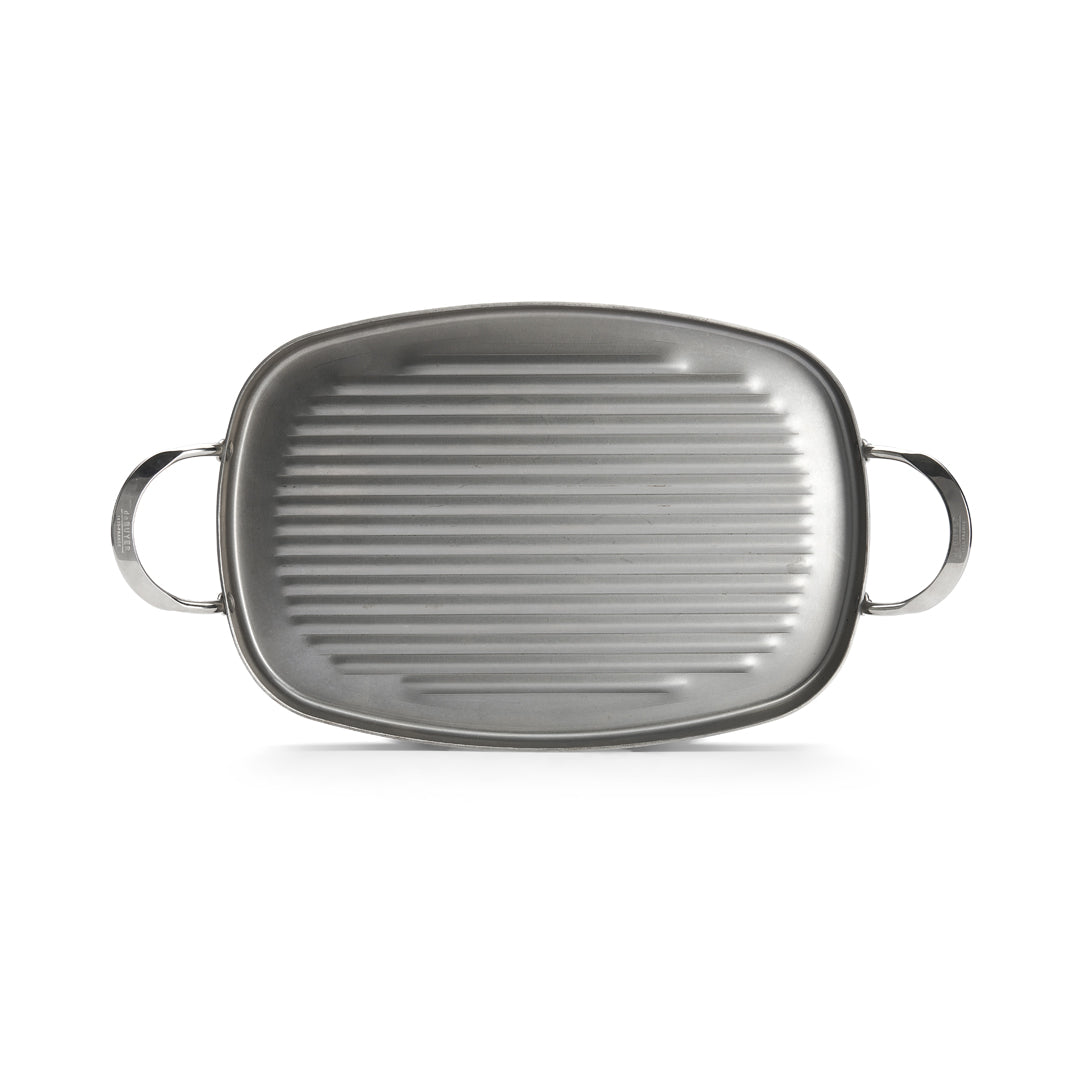 De Buyer Mineral B 38cm Rectangular Grill Pan - Simmer and Slice