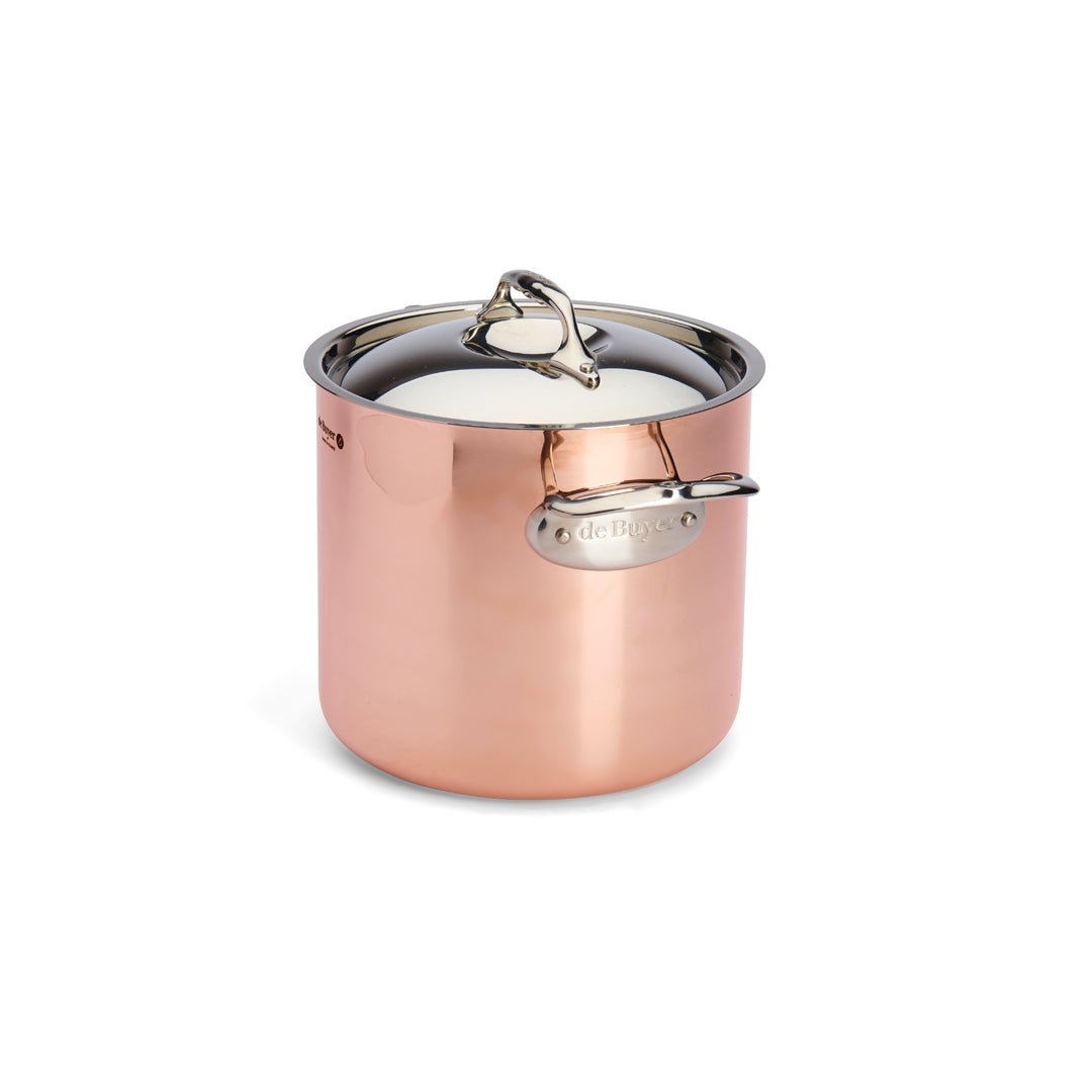 De Buyer Prima Matera 20cm Stockpot with Lid | Steel Handle - Simmer and Slice