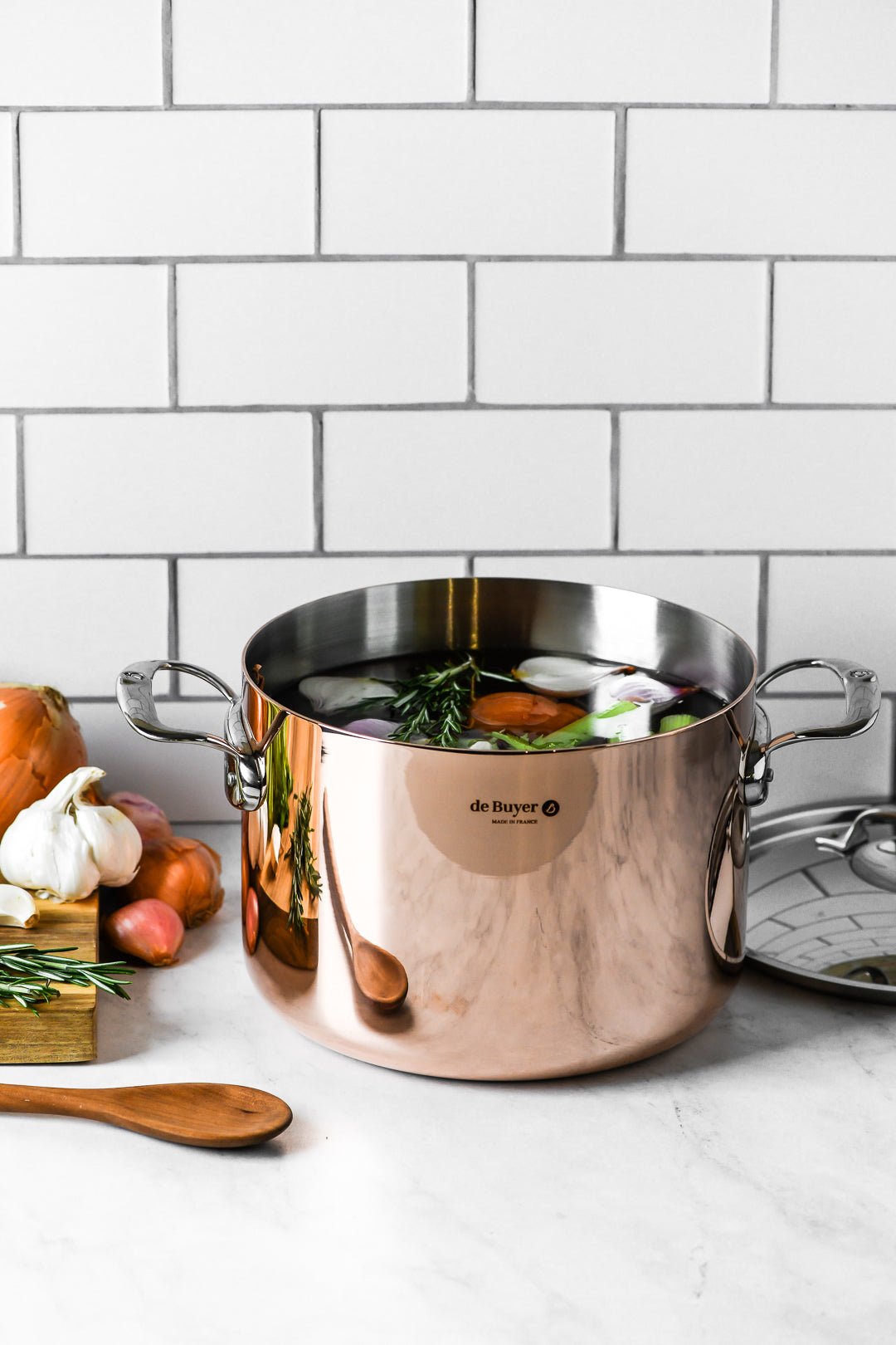 De Buyer Prima Matera 24cm High Stewpan with Lid | Steel Handle - Simmer and Slice
