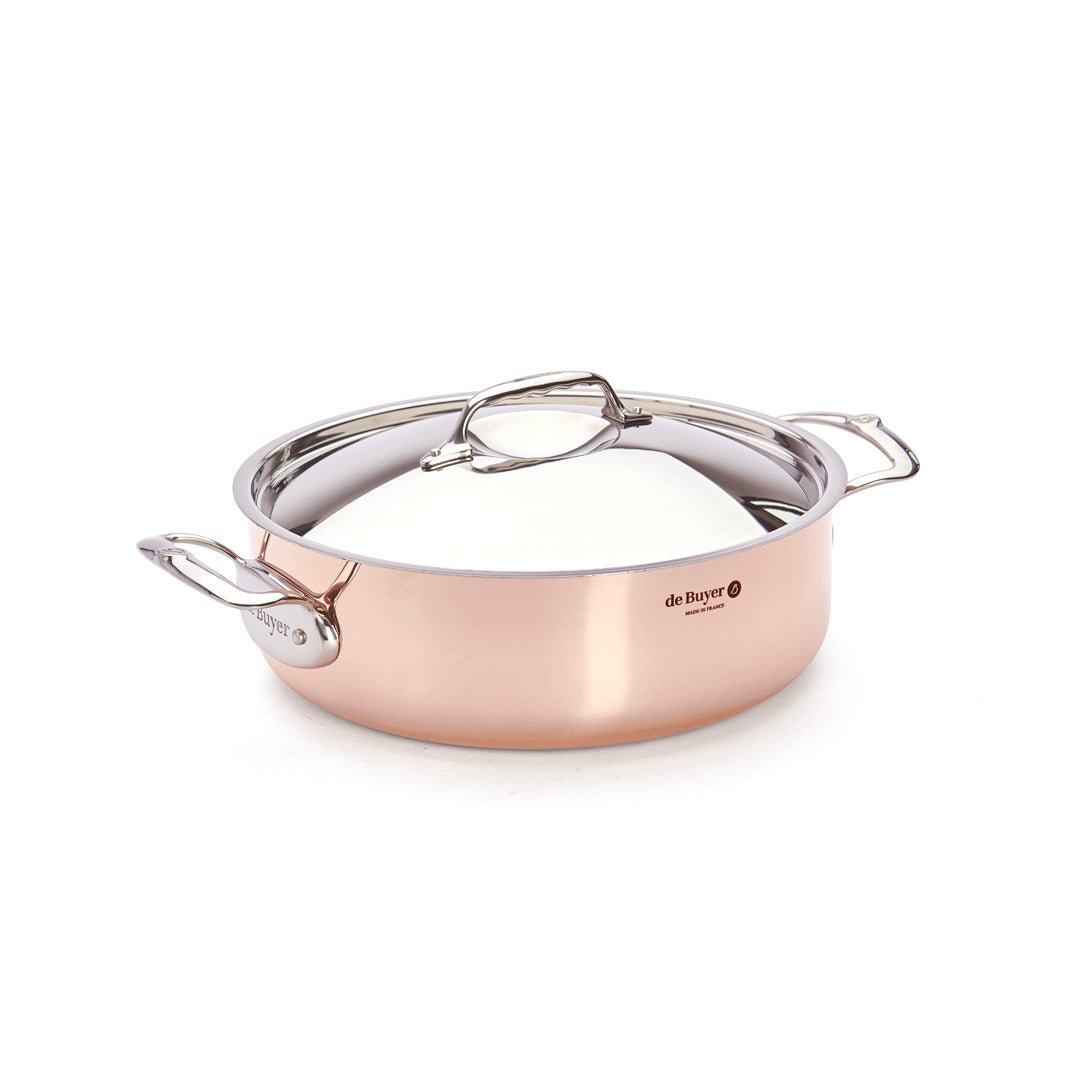 De Buyer Prima Matera 28cm Saute Pan with Lid | Steel Handle - Simmer and Slice