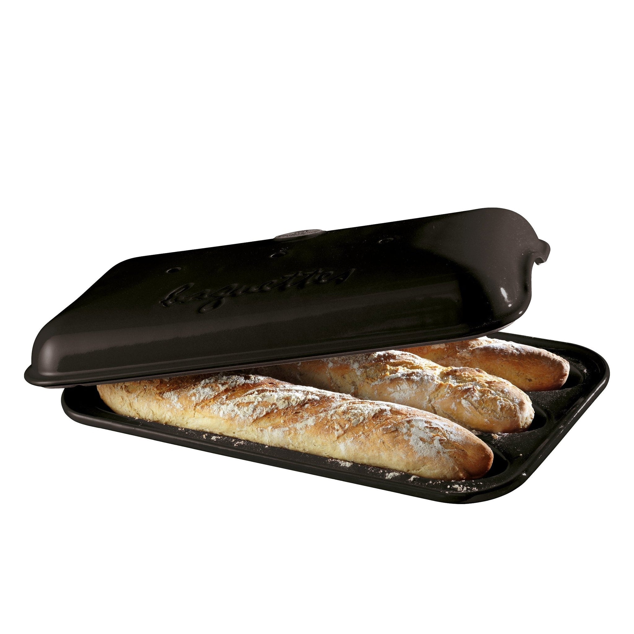 Emile Henry Baguette Baker Charcoal 39.5cm x 23cm - Simmer and Slice
