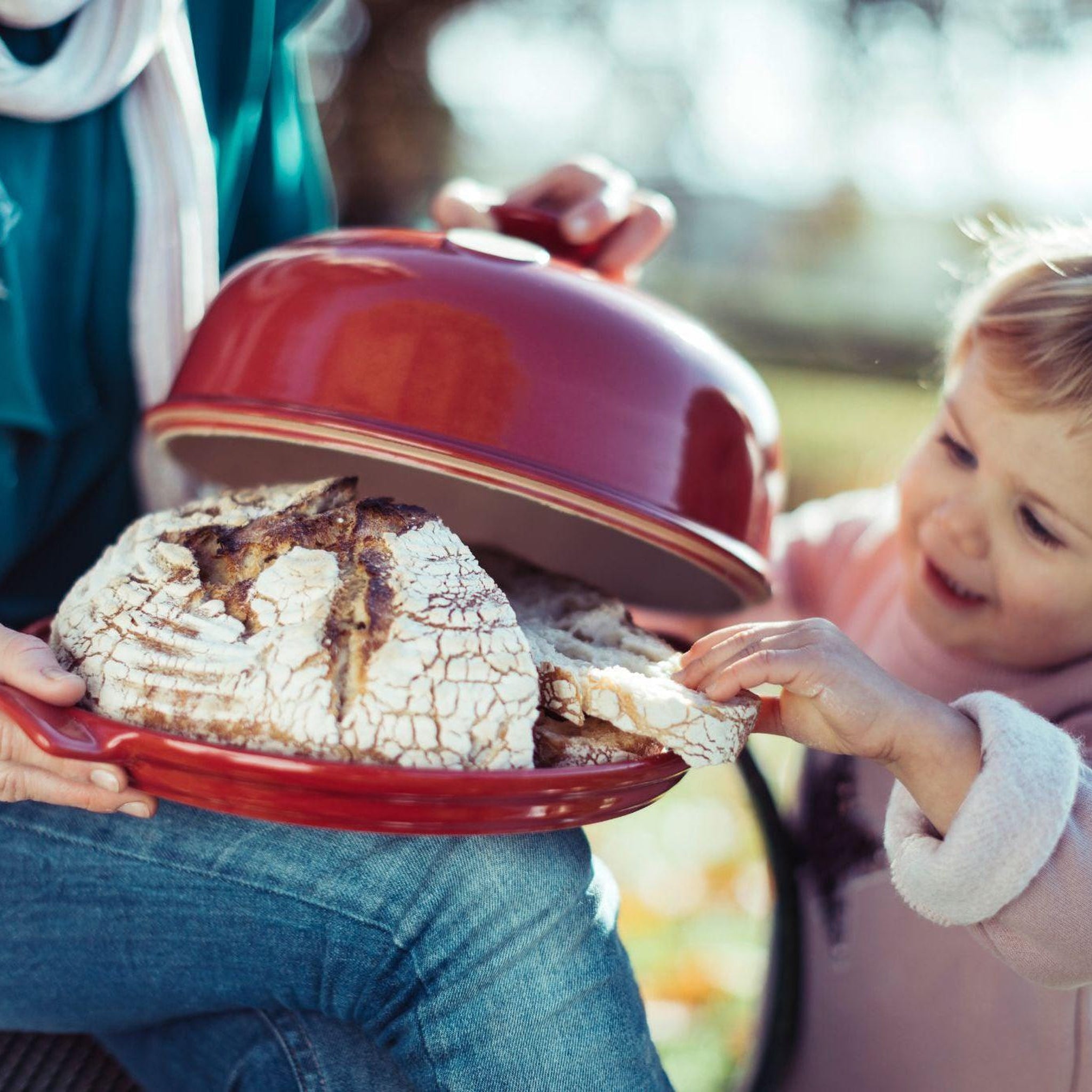 Emile Henry Bread Cloche Burgundy 34cm x 28.5cm - Simmer and Slice