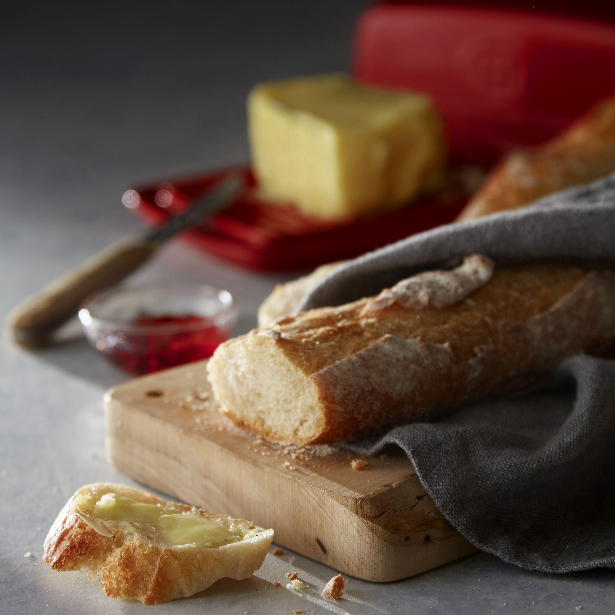 Emile Henry Butter Dish Burgundy 17cm x 11cm - Simmer and Slice