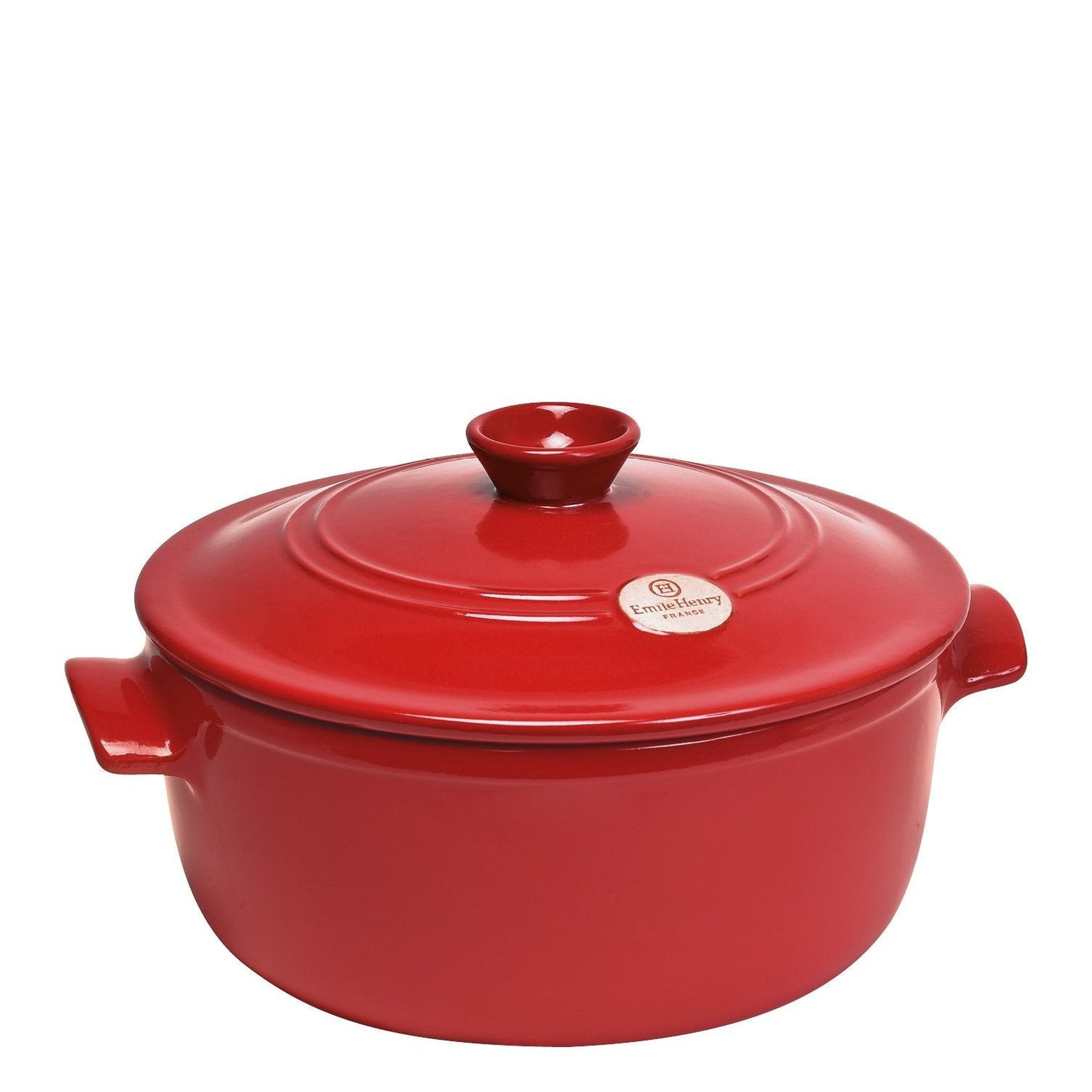 Emile Henry Round Stewpot Burgundy 26cm dia. 4l - Simmer and Slice