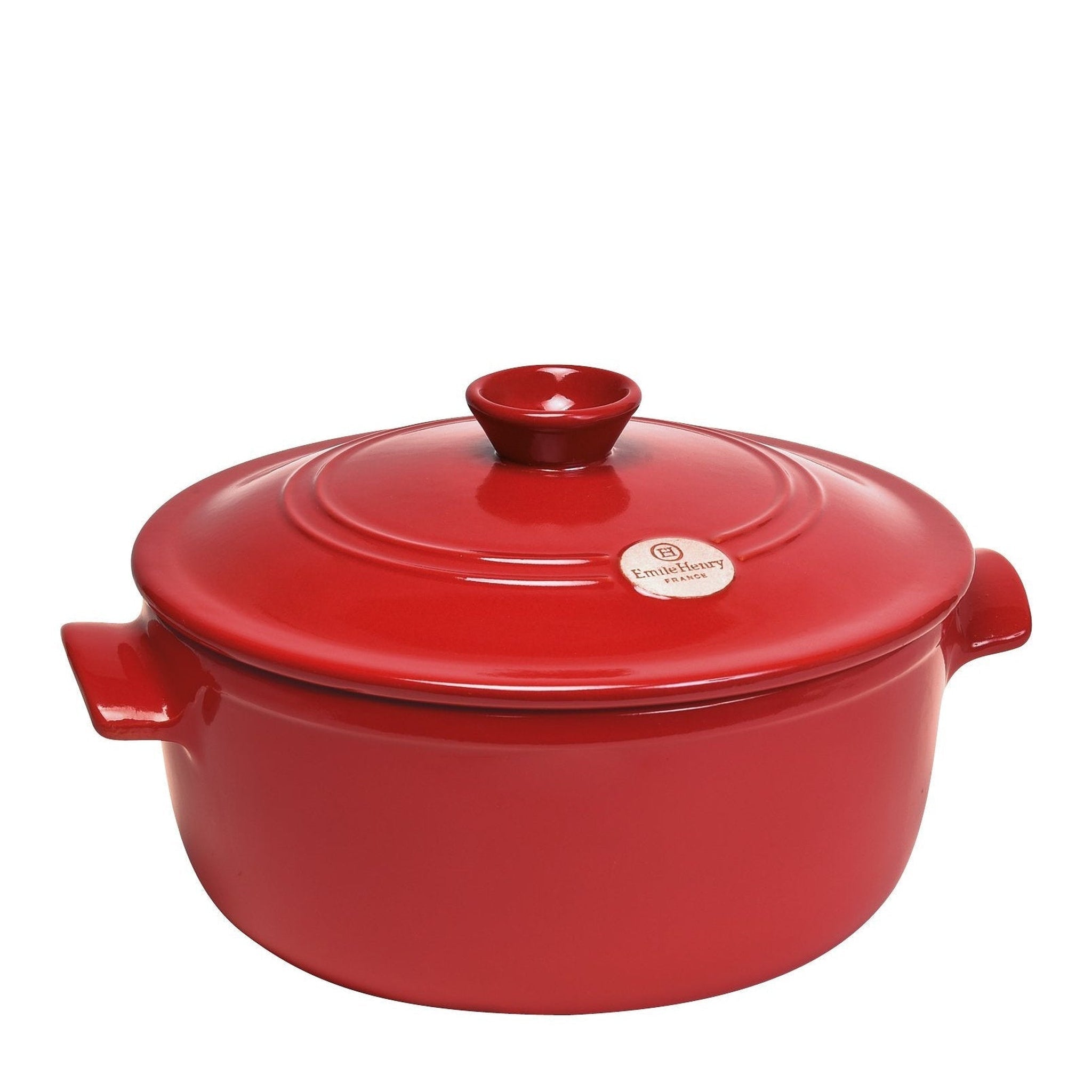 Emile Henry Round Stewpot Burgundy 28.5cm dia. 5L - Simmer and Slice