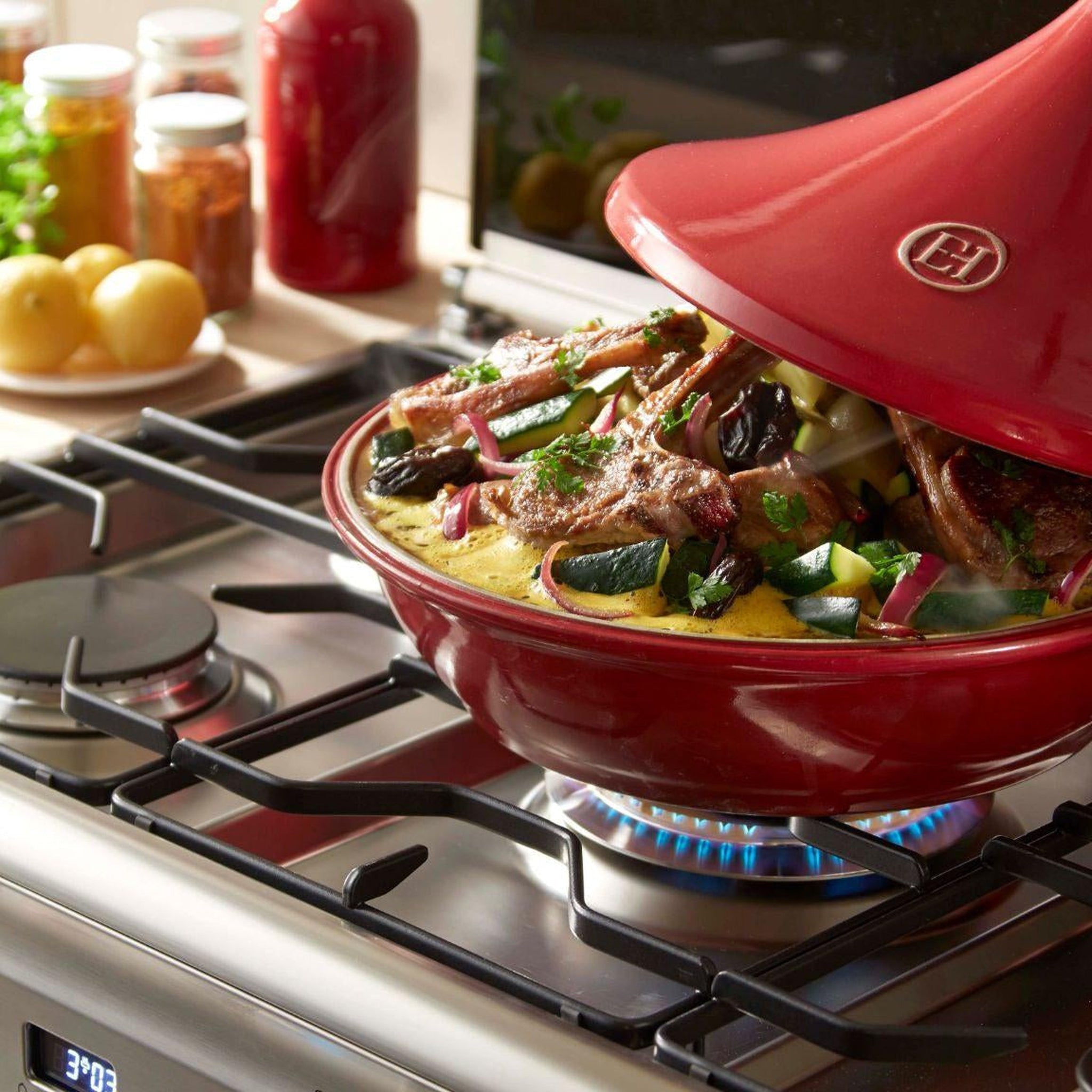 Emile Henry Tagine Burgundy 32cm - Simmer and Slice