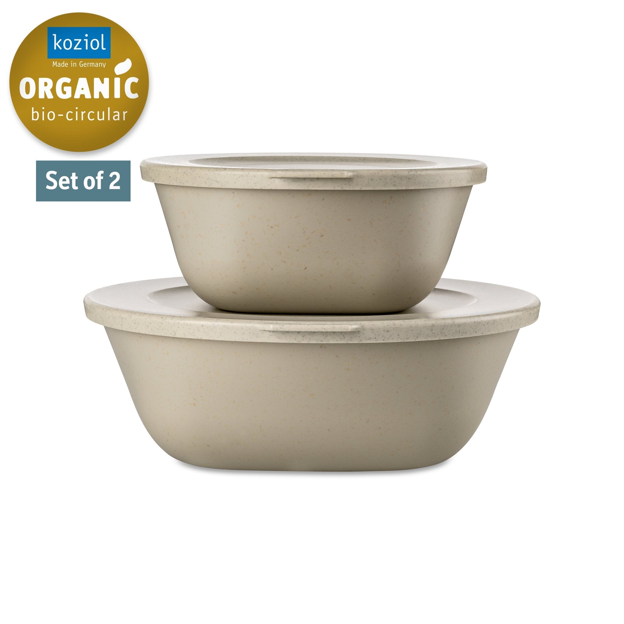 Koziol Connect 2pc Copenhagen Box Set - Nature Desert Sand - Simmer and Slice