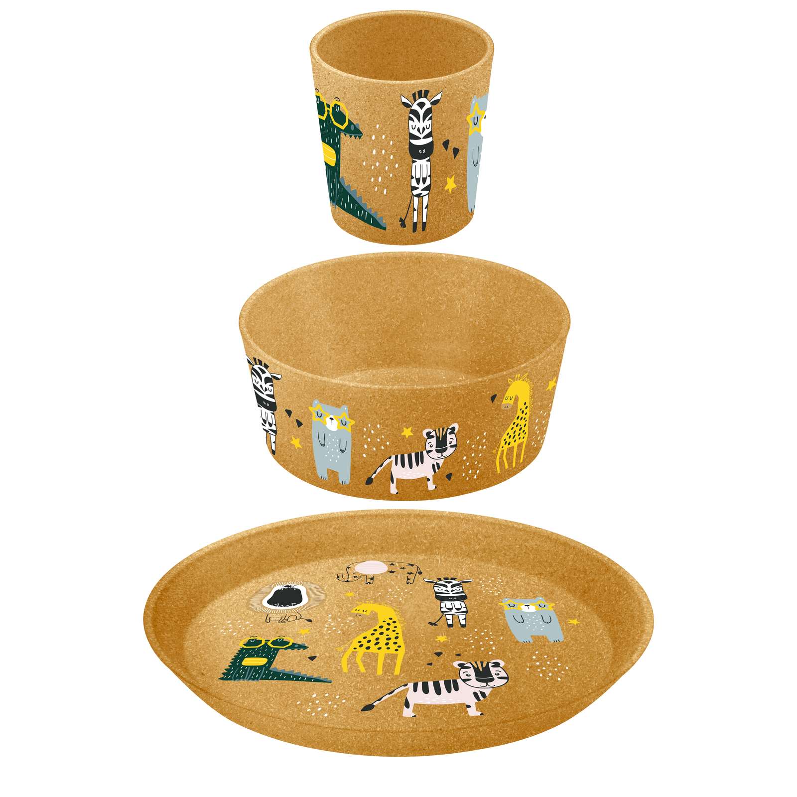 Koziol Kids Connect Zoo Tableware Set - Simmer and Slice