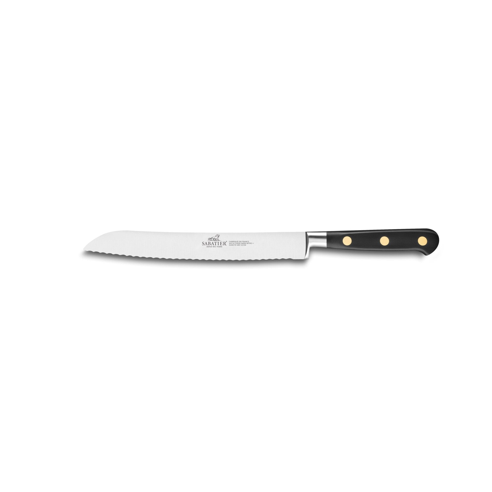 Lion Sabatier Bread Knife 20cm - Ideal Brass - Simmer and Slice