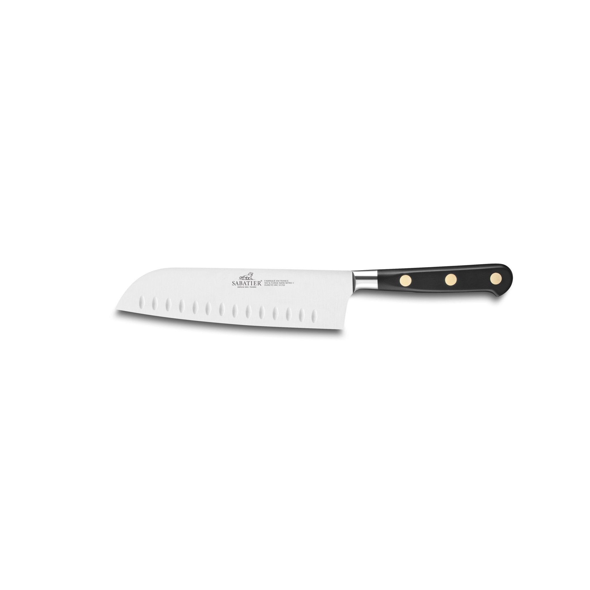 Lion Sabatier Santoku Knife 18cm - Ideal Brass - Simmer and Slice