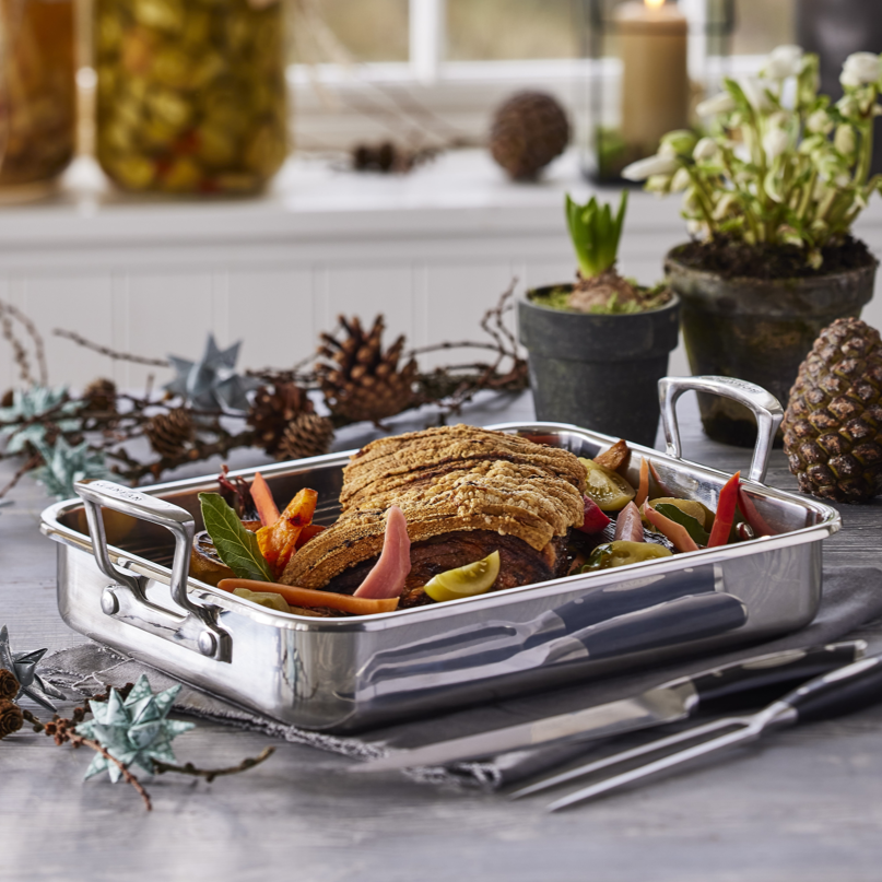SCANPAN Impact Roasting Pan with Rack - 43cm x 28cm