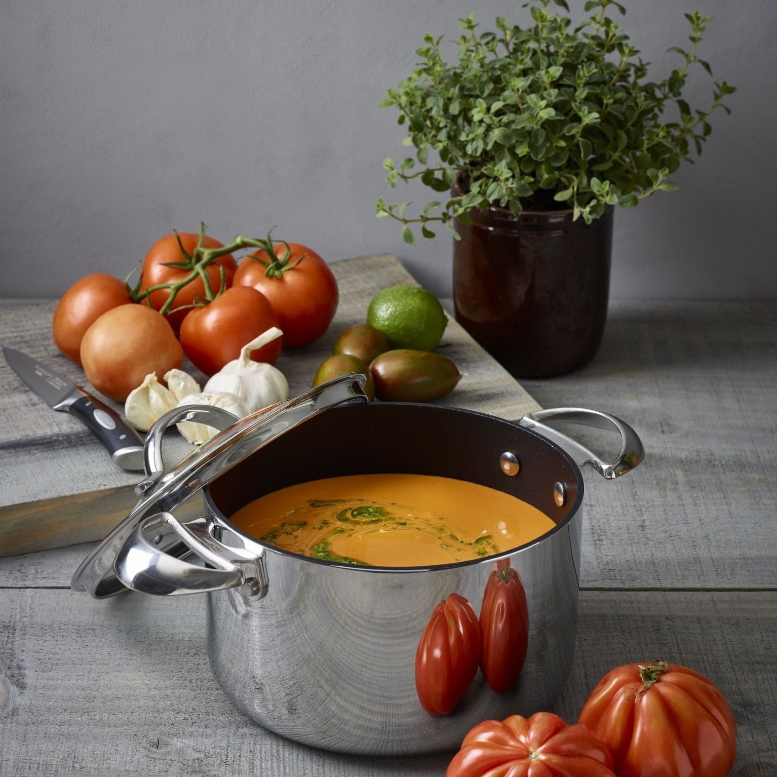 SCANPAN HaptIQ Dutch Oven With Lid 20cm - Simmer and Slice