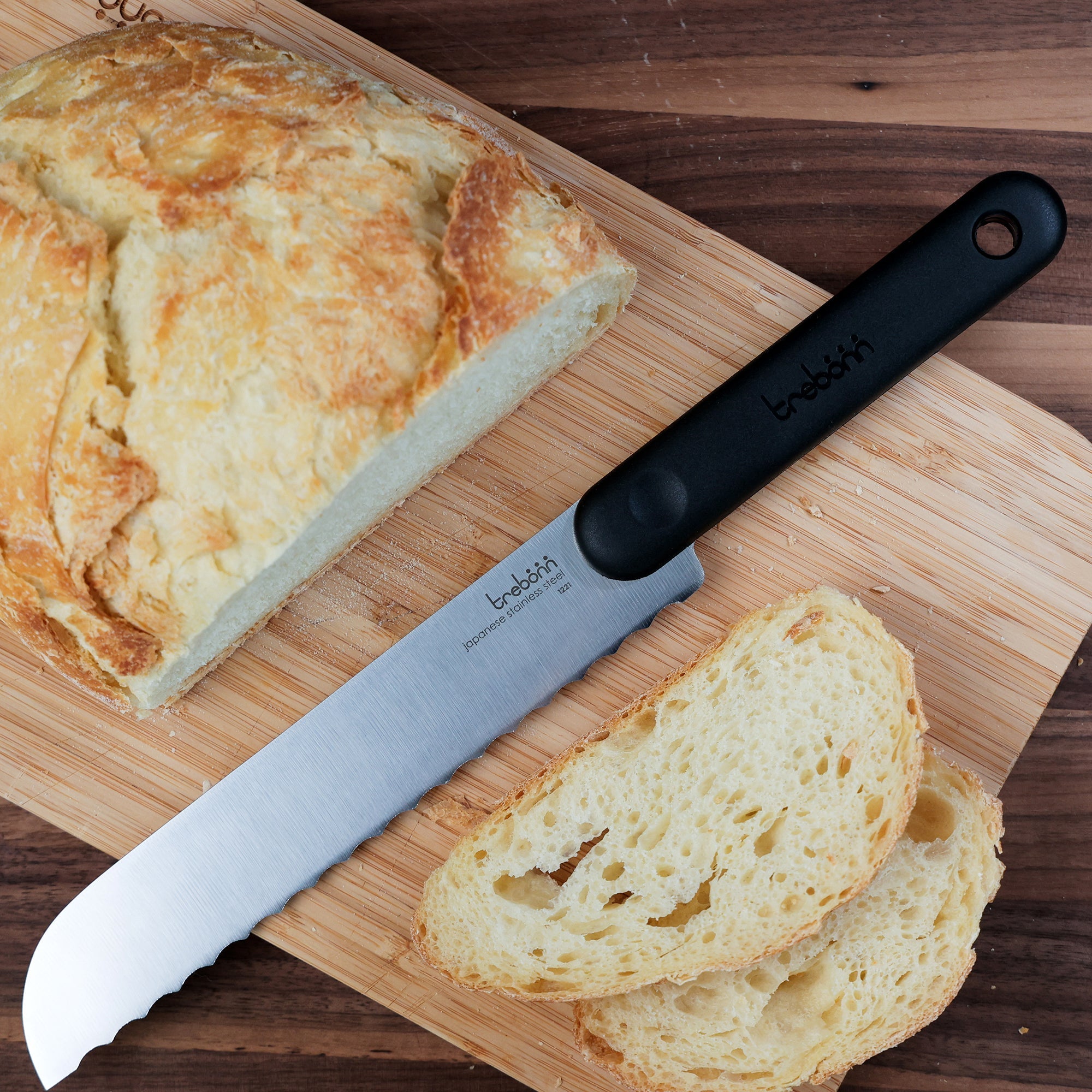 Trebonn Bread Knife 20cm (Black Edition) - Simmer and Slice