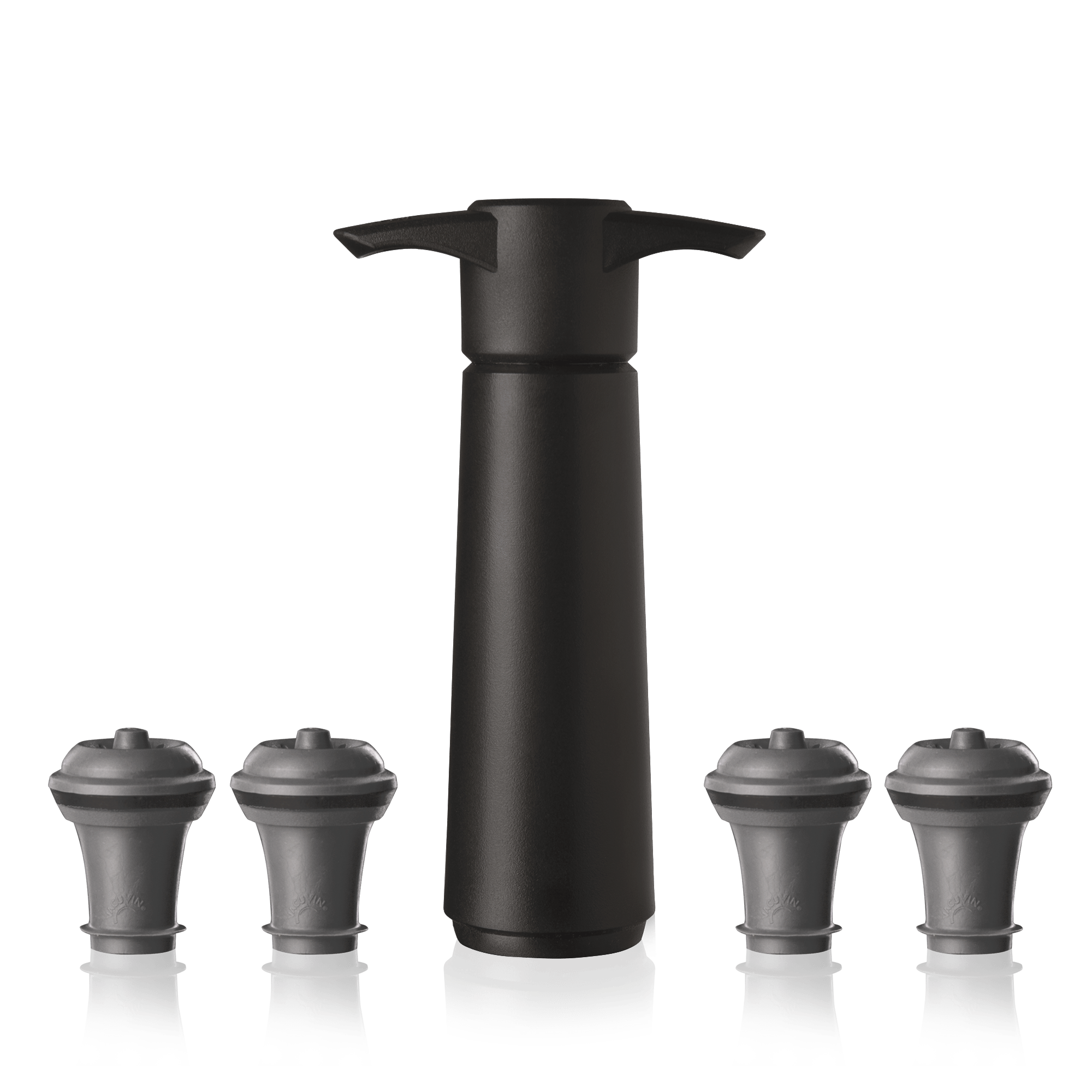 Vacu Vin Wine Saver Black | 4 Stoppers - Simmer and Slice