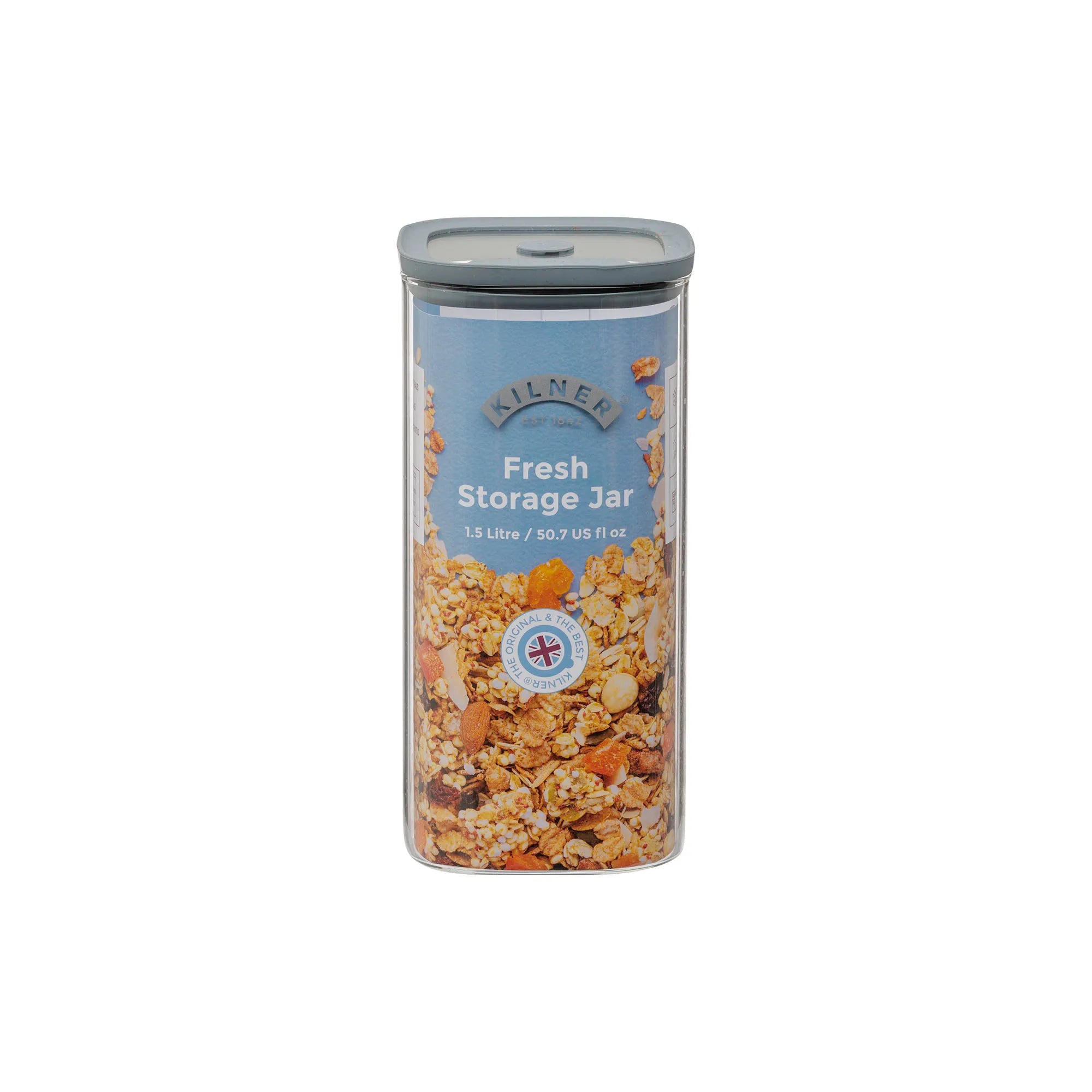 Kilner Fresh Storage Square Jar 1.5Litre