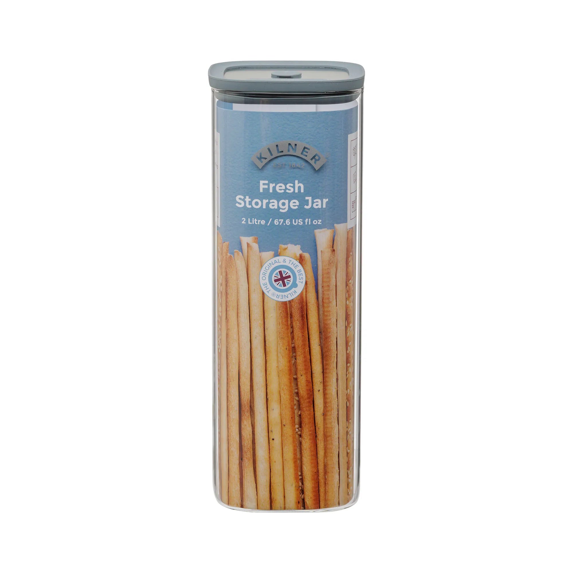 Kilner Fresh Storage Square Jar 2 litre