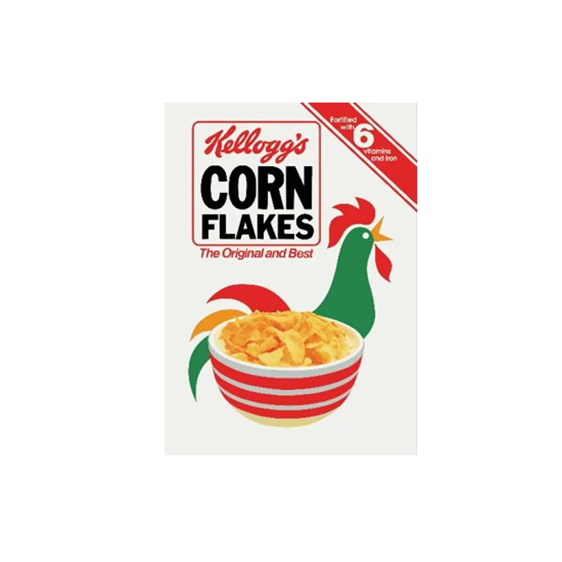 Vintage Kelloggs By Dexam Cornflakes Cockerel Tea Towel